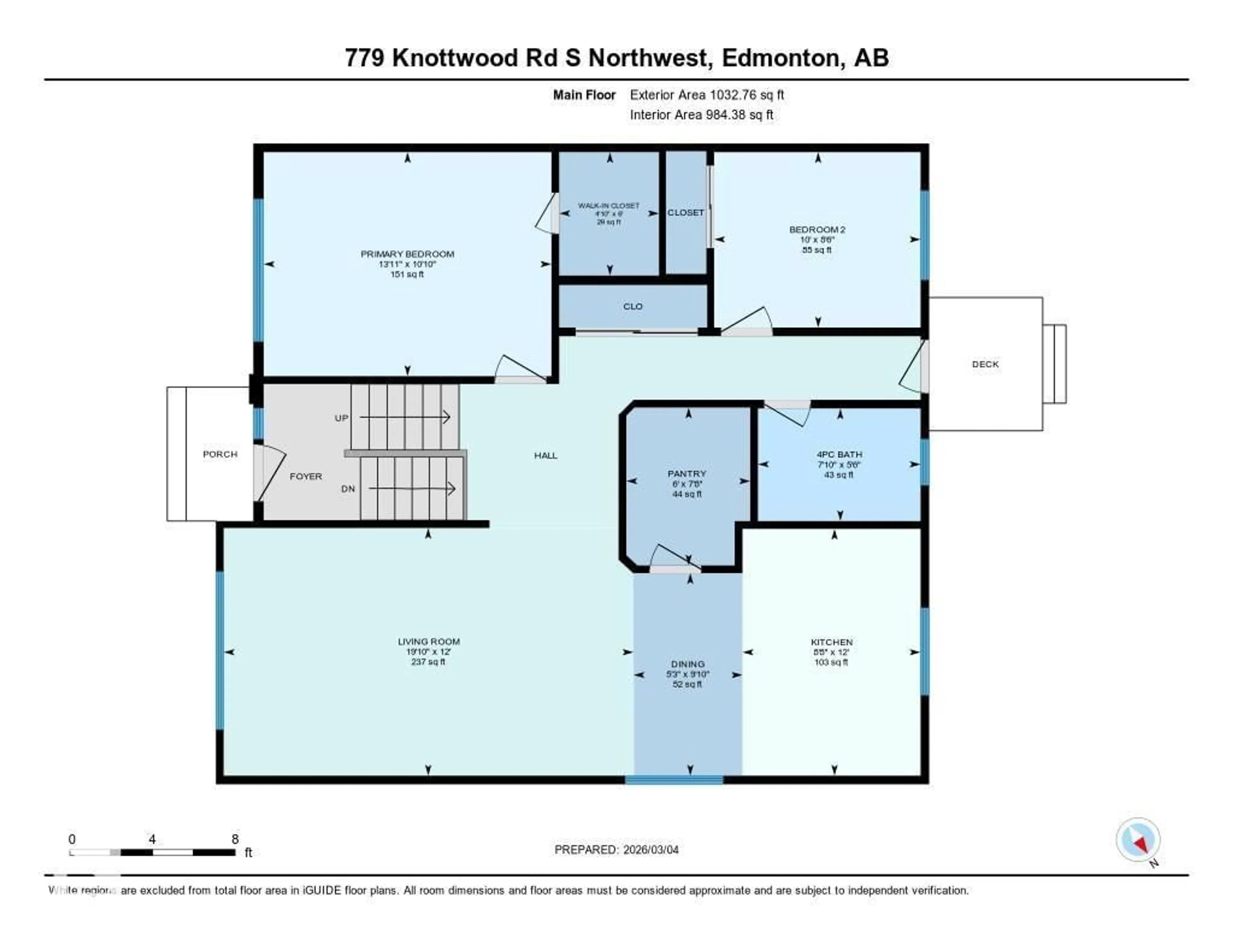 Floor plan for 779 KNOTTWOOD RD, Edmonton Alberta T6K1W4