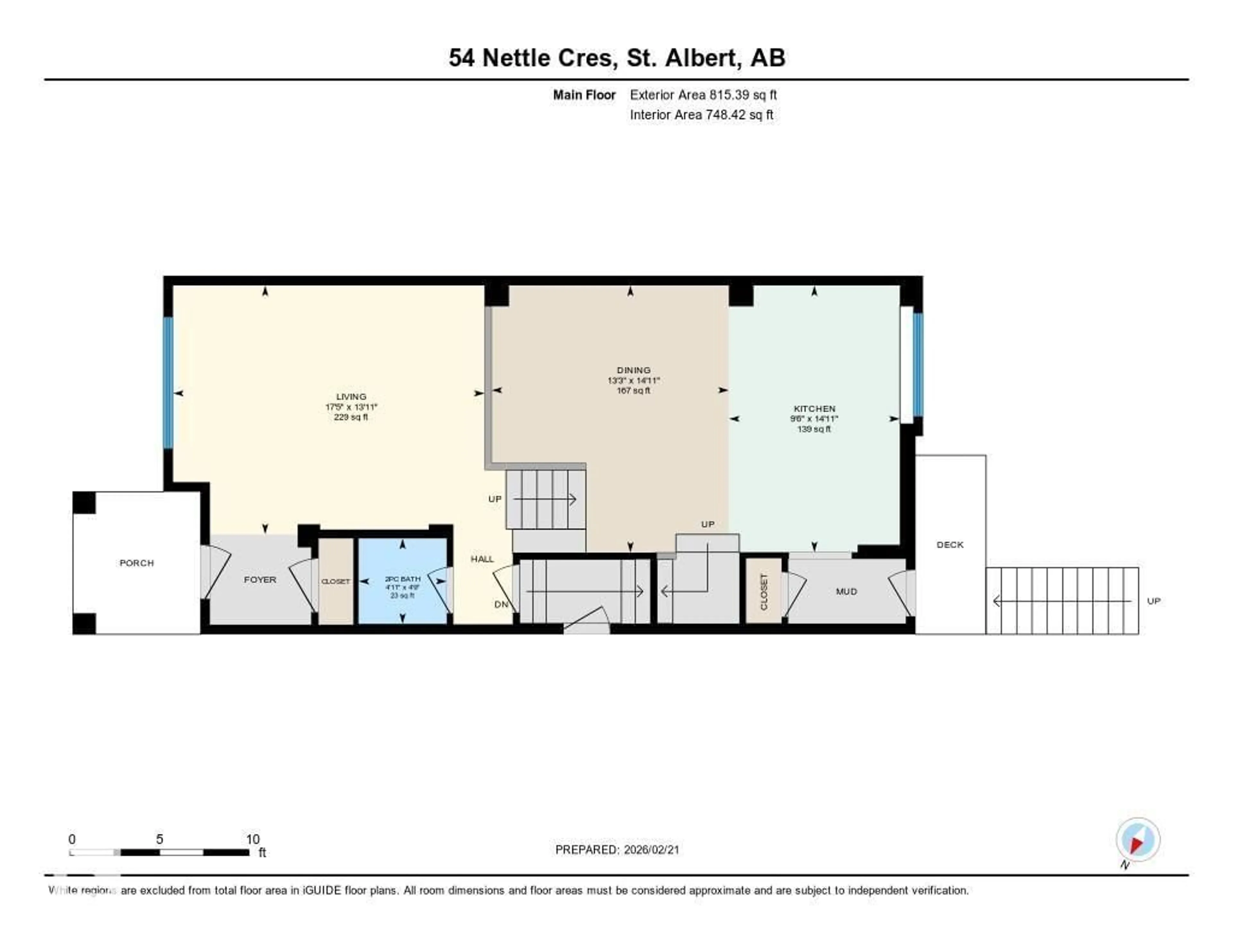 Floor plan for 54 NETTLE CR, St. Albert Alberta T8N7Z8