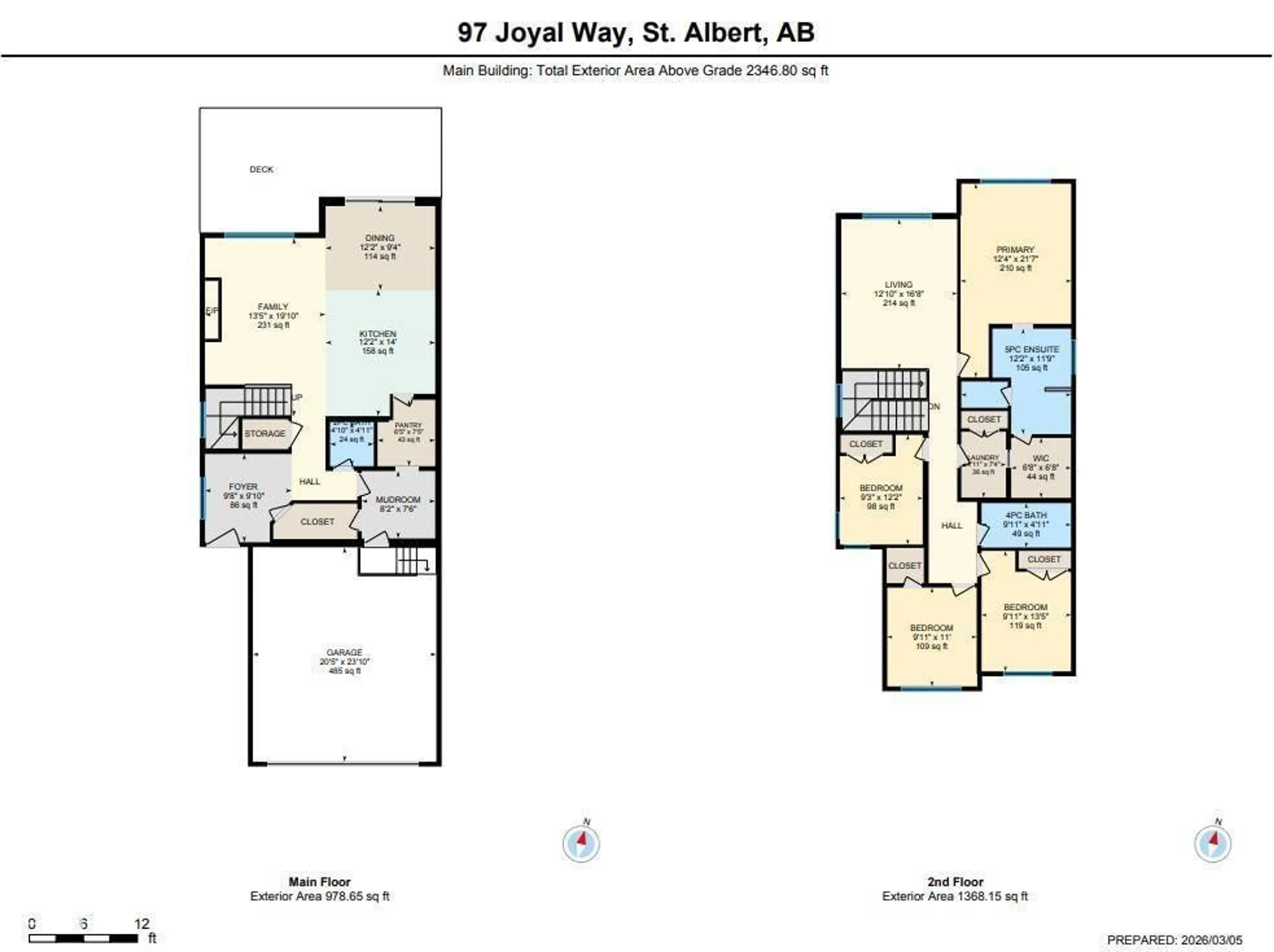 Floor plan for 97 JOYAL WY, St. Albert Alberta T8N7V5