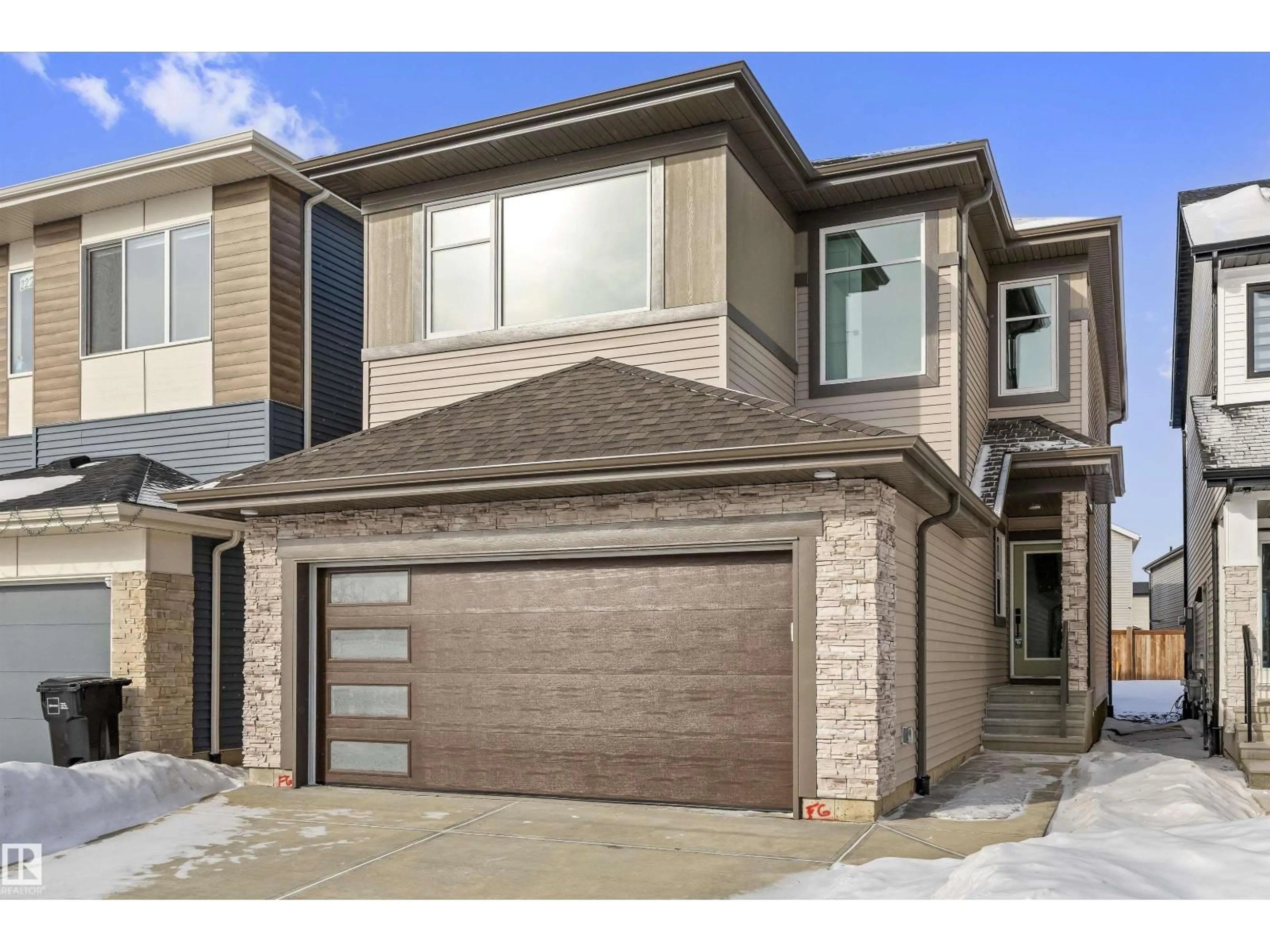 Home with brick exterior material, street for SW - 2220 158 ST, Edmonton Alberta T6W1A6