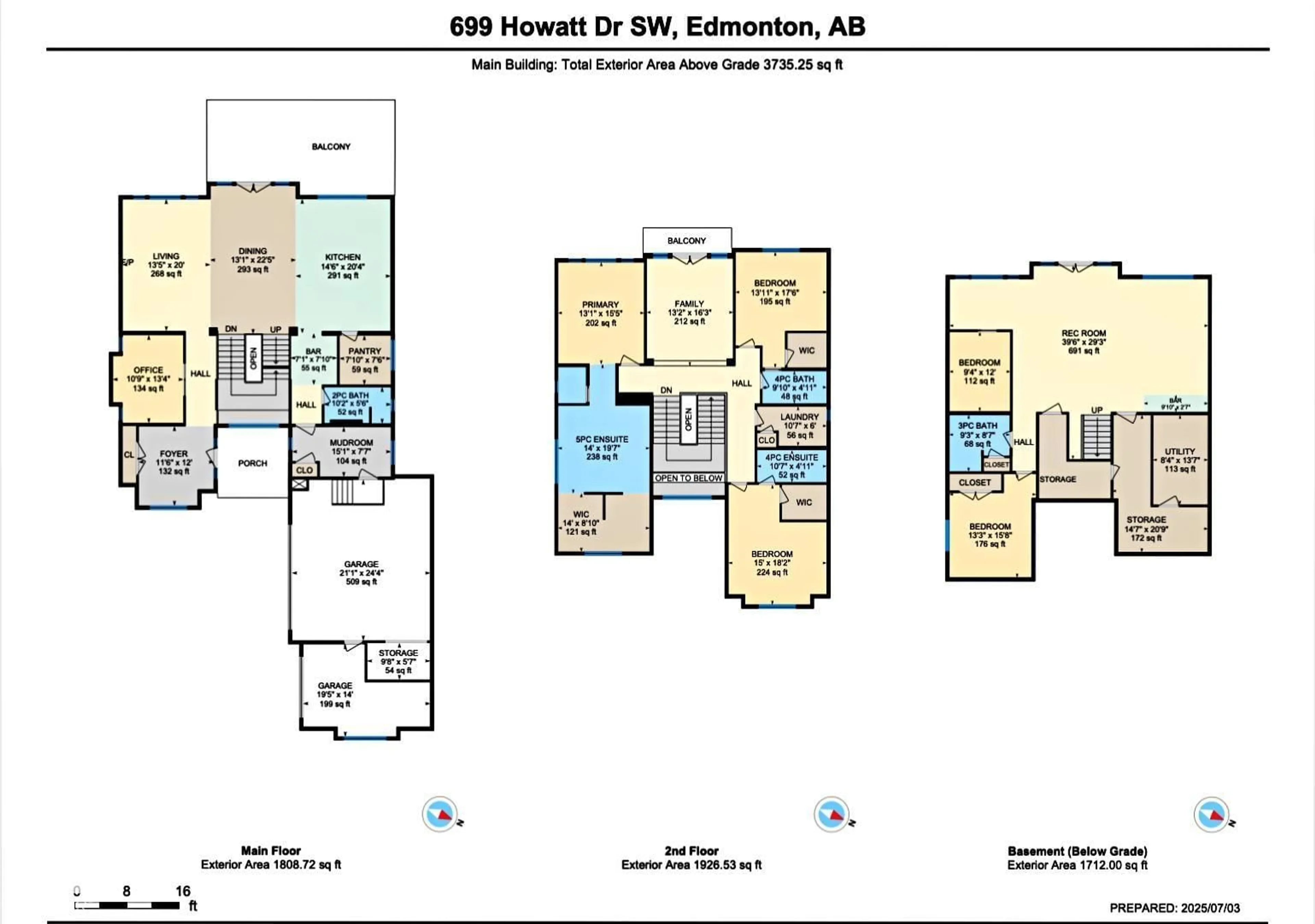Floor plan for 699 HOWATT DR, Edmonton Alberta T6W3K3