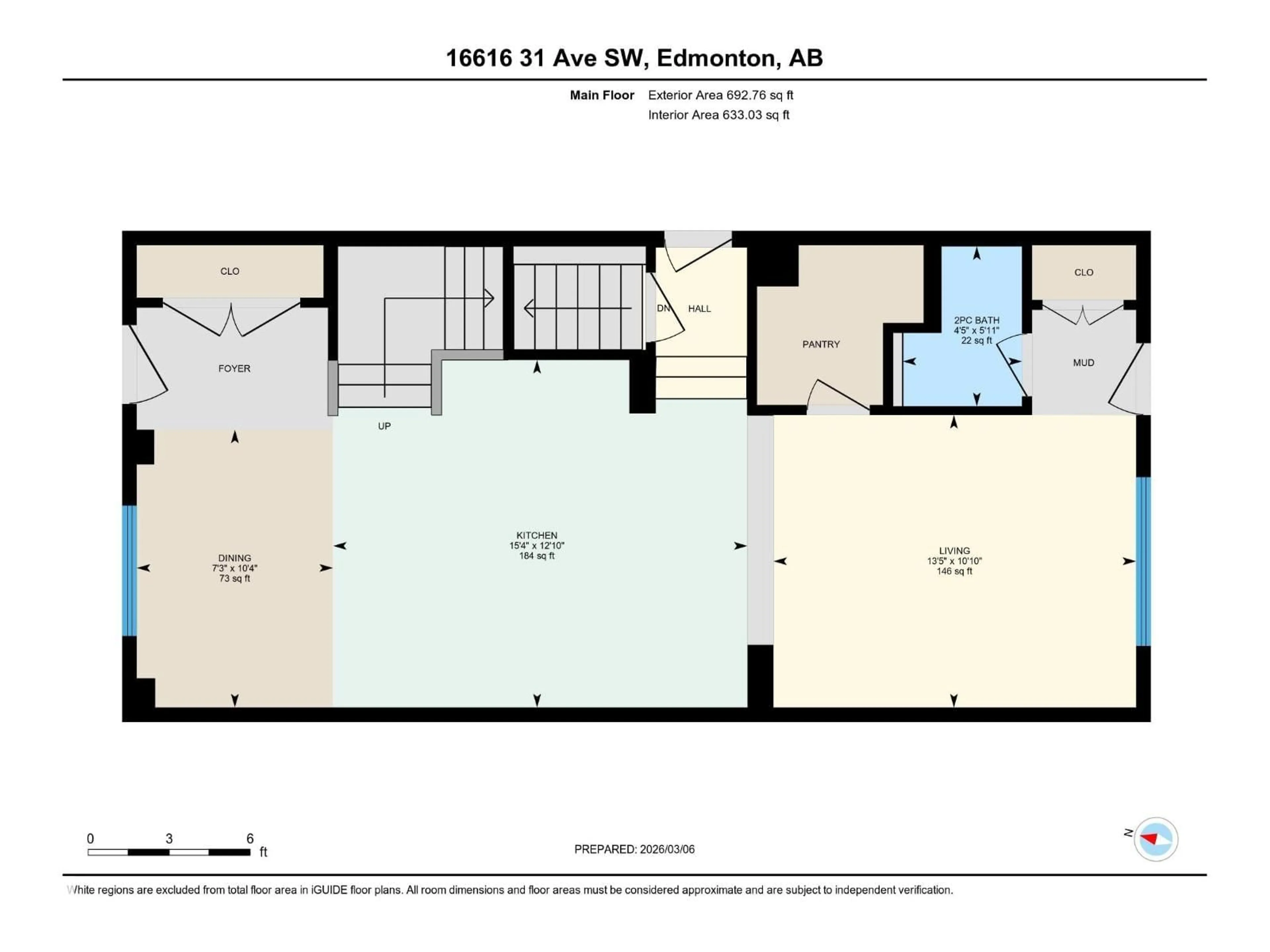 Floor plan for SW - 16616 31 AV, Edmonton Alberta T6W4P8