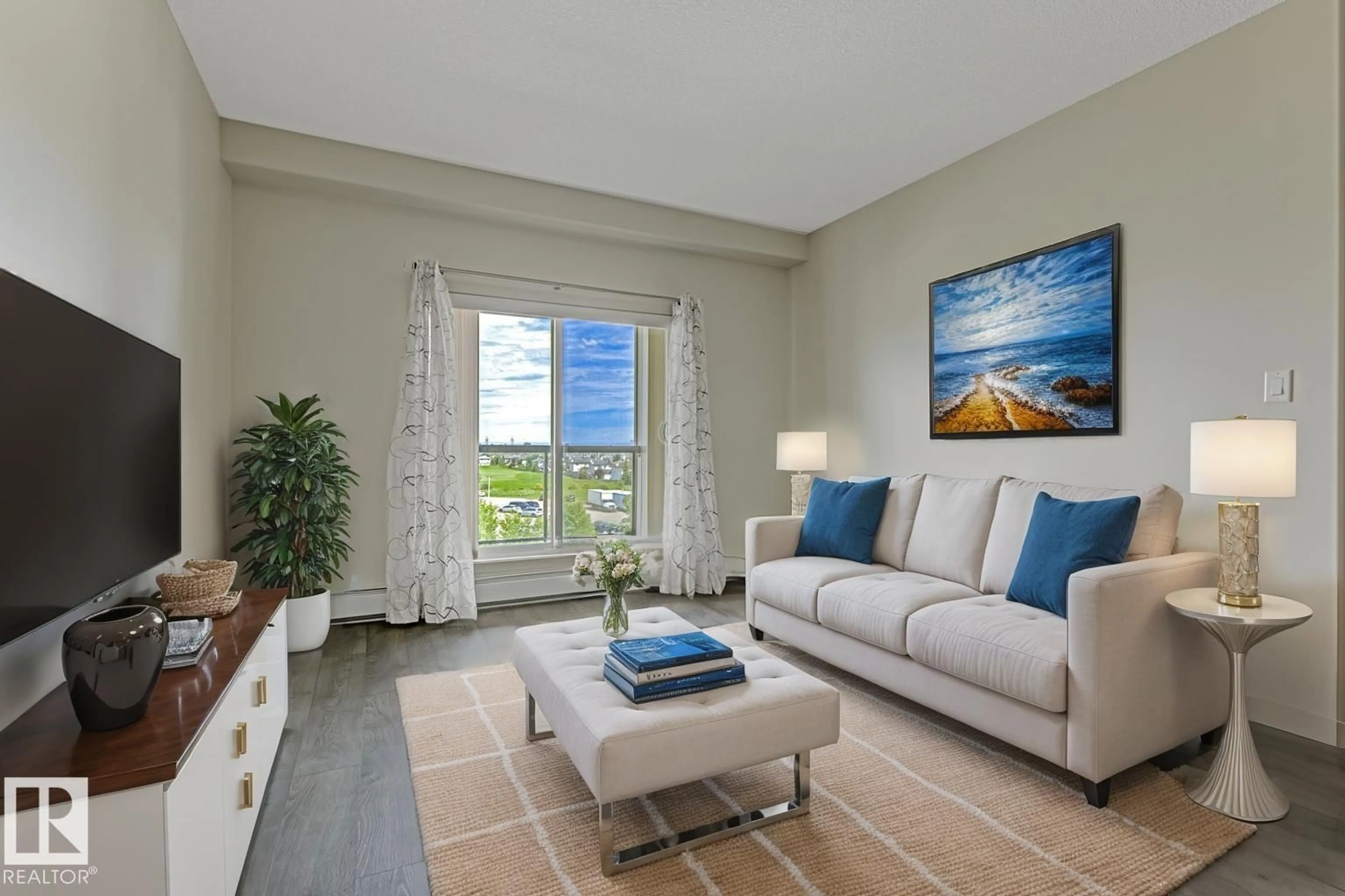 Living room with furniture, unknown for #450 - 11517 ELLERSLIE RD SW, Edmonton Alberta T6W2A9