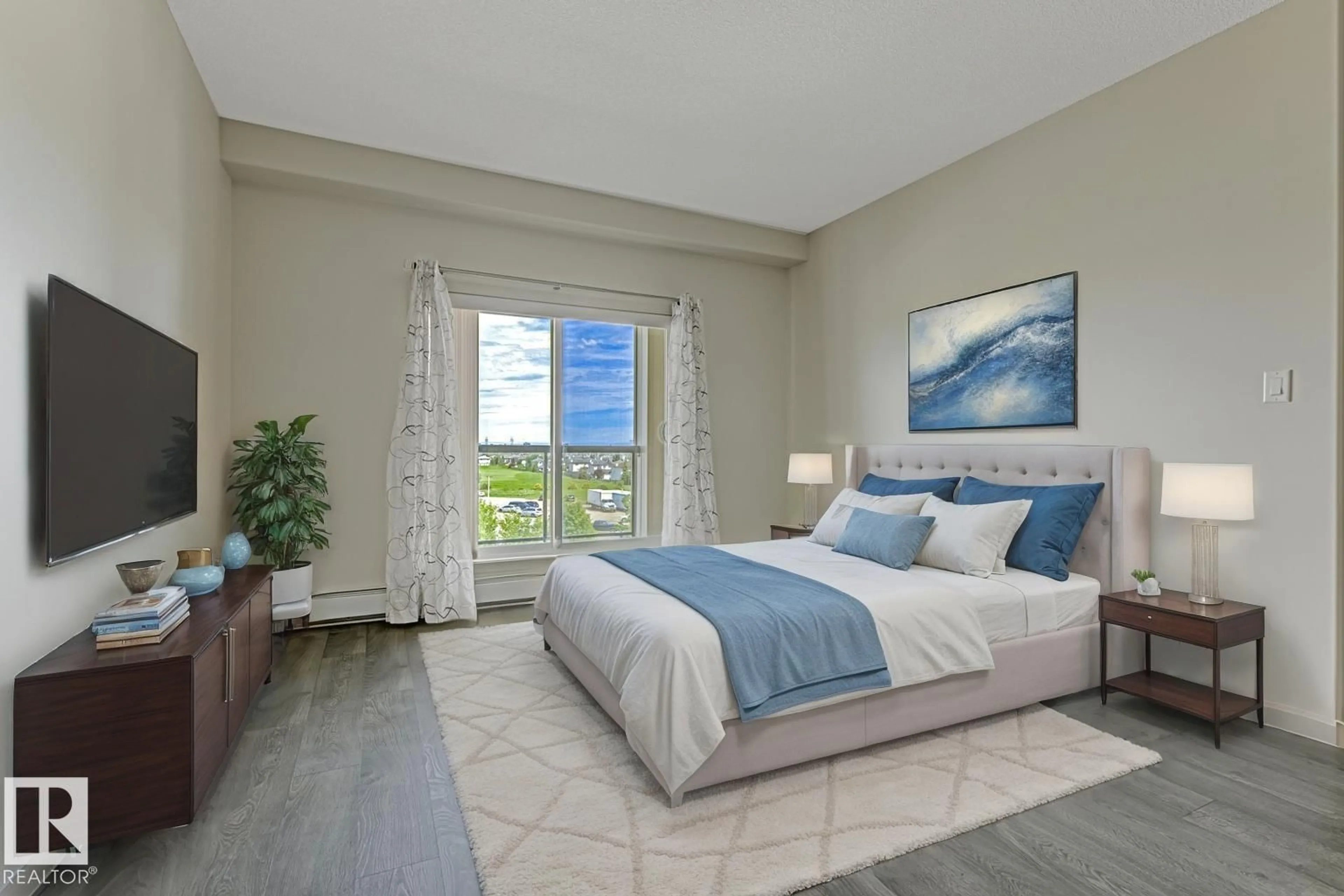 Bedroom with bed, unknown for #450 - 11517 ELLERSLIE RD SW, Edmonton Alberta T6W2A9