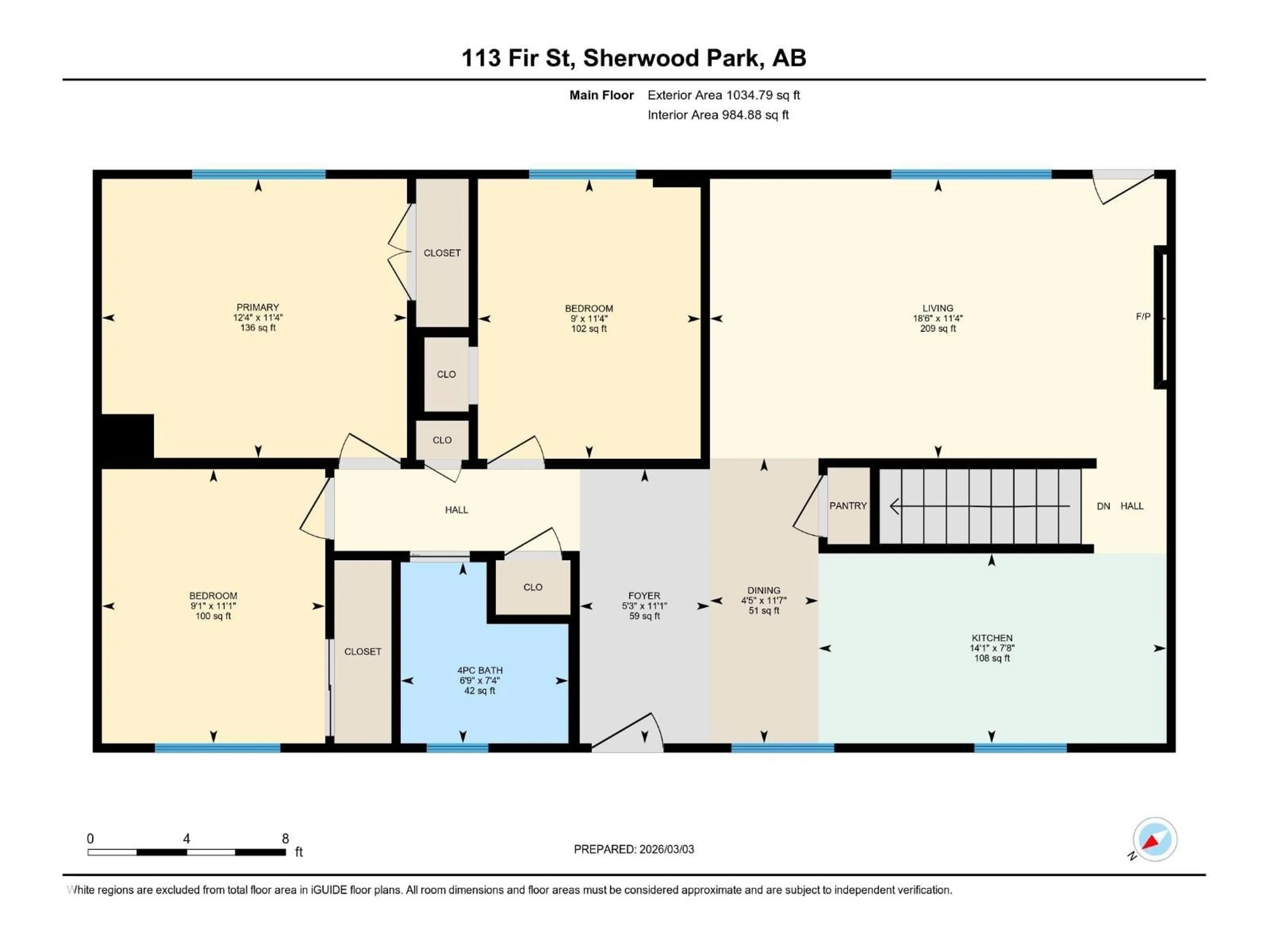 Floor plan for 113 FIR ST, Sherwood Park Alberta T8A1Z8