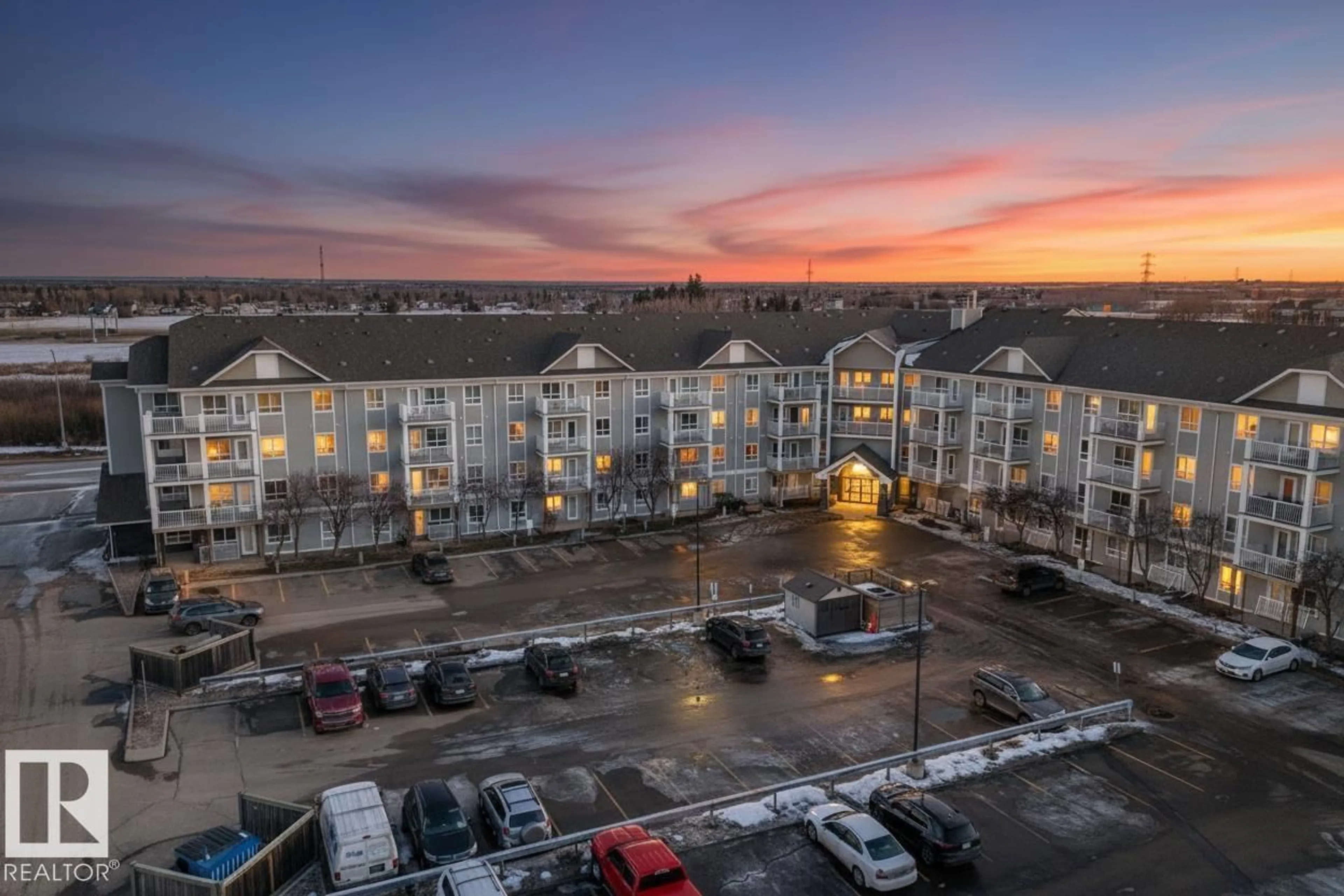 A pic from outside/outdoor area/front of a property/back of a property/a pic from drone, building for 201 - 5340 199 ST, Edmonton Alberta T6M0A5