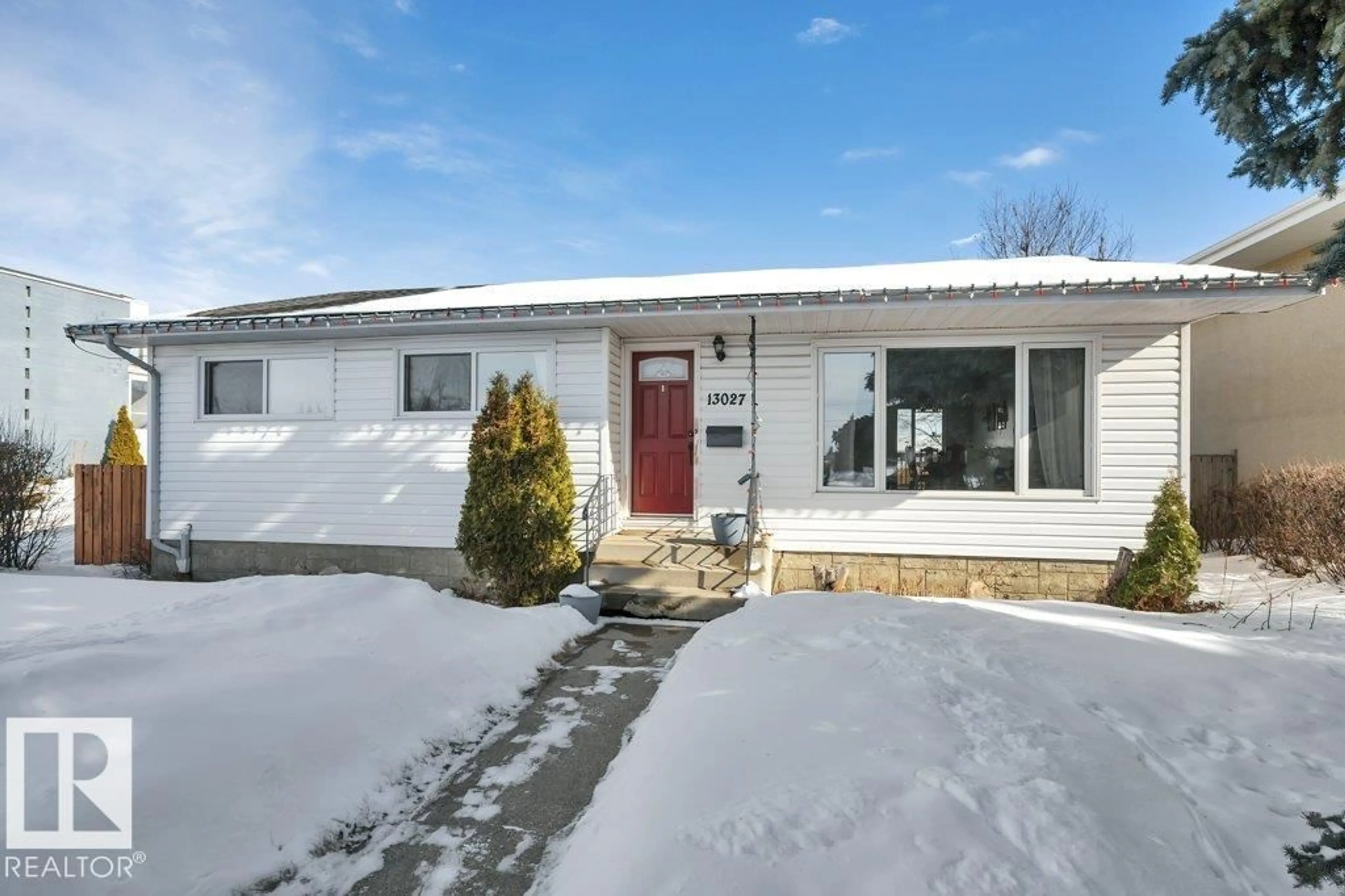 Home with vinyl exterior material, street for NW - 13027 79 ST, Edmonton Alberta T5C1J4