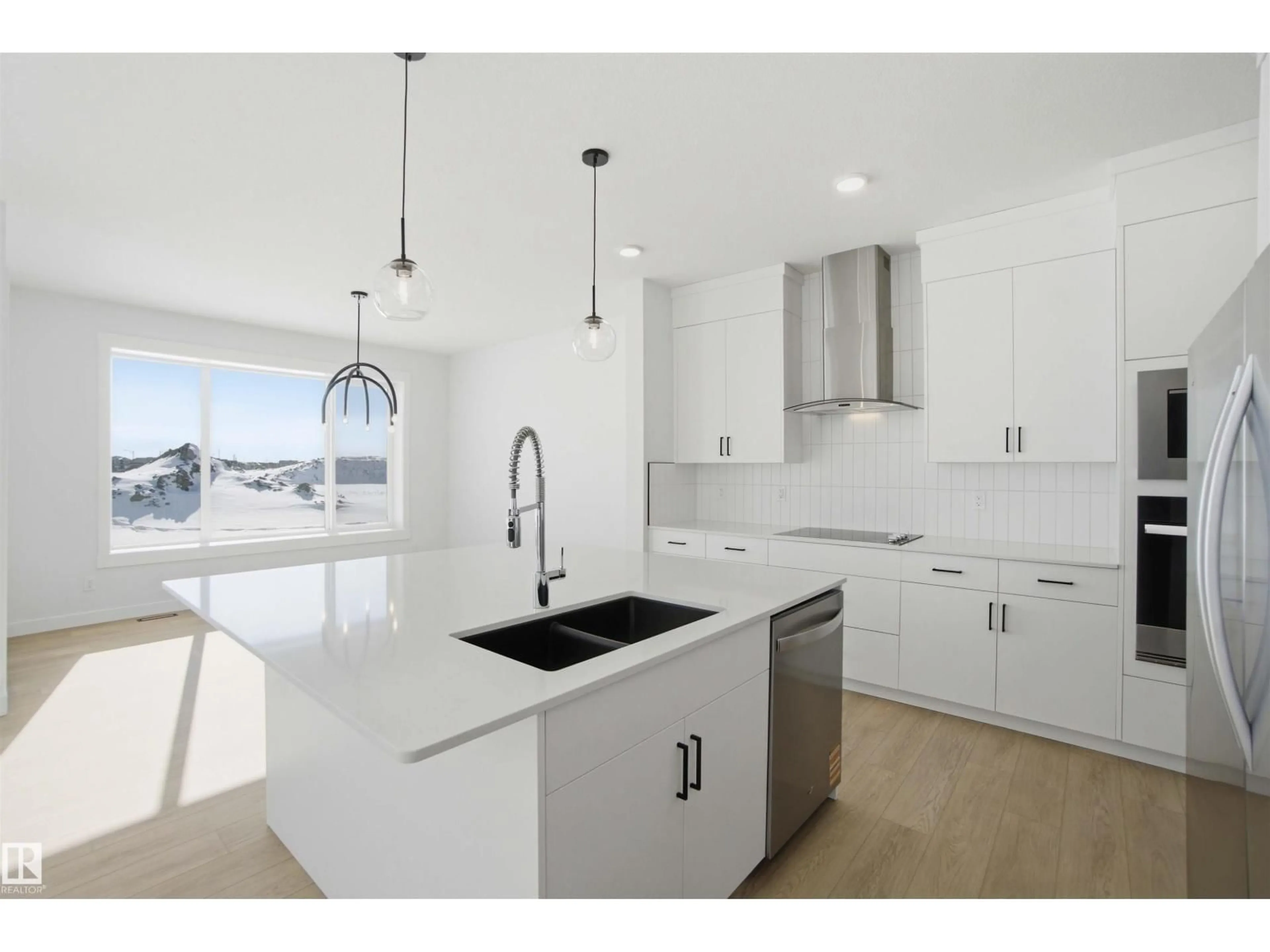 Open concept kitchen, ceramic/tile floor for 6949 176A AV, Edmonton Alberta T5Z0X8