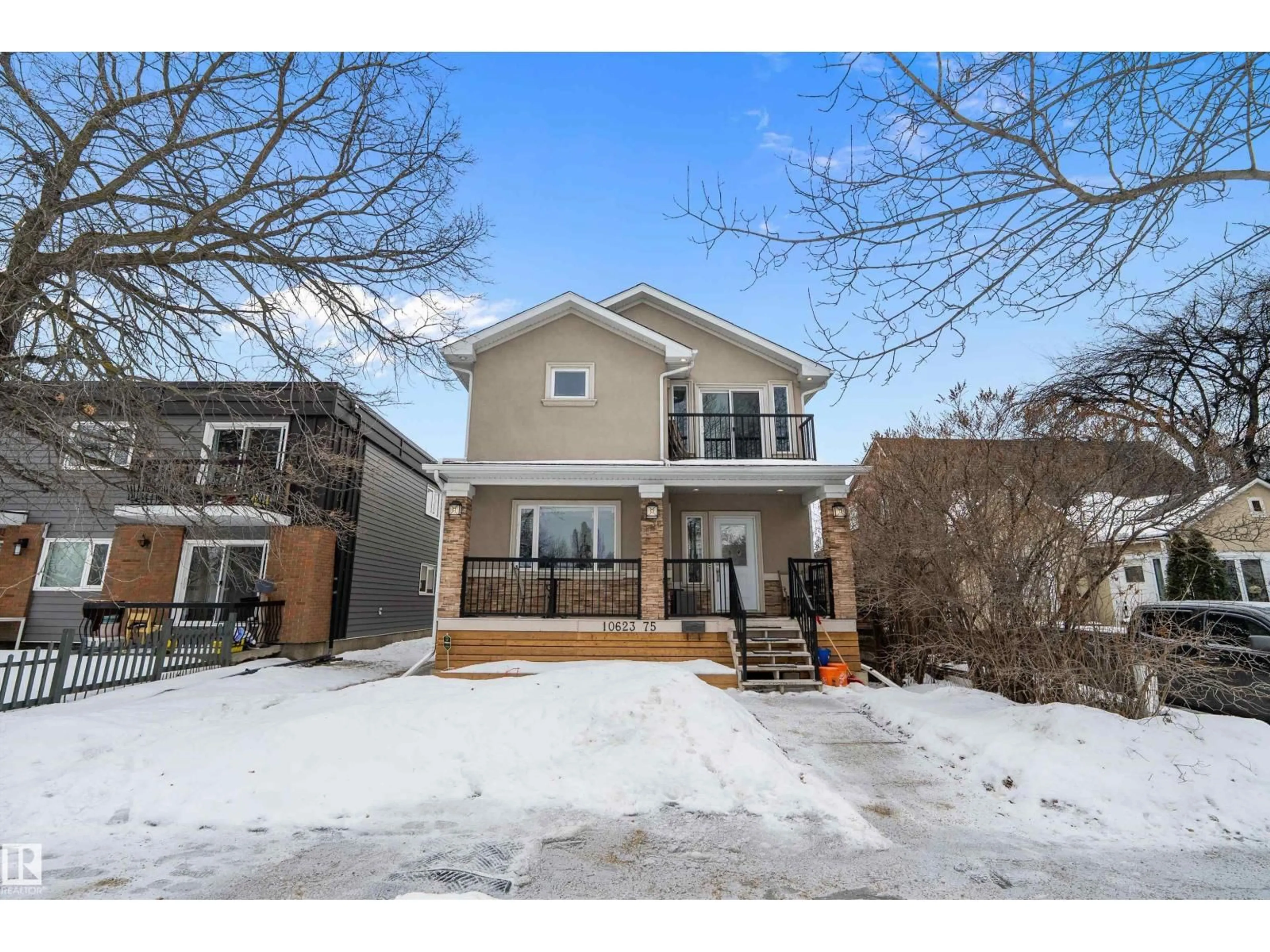 Home with brick exterior material, street for 10623 75 AV, Edmonton Alberta T6E1J6