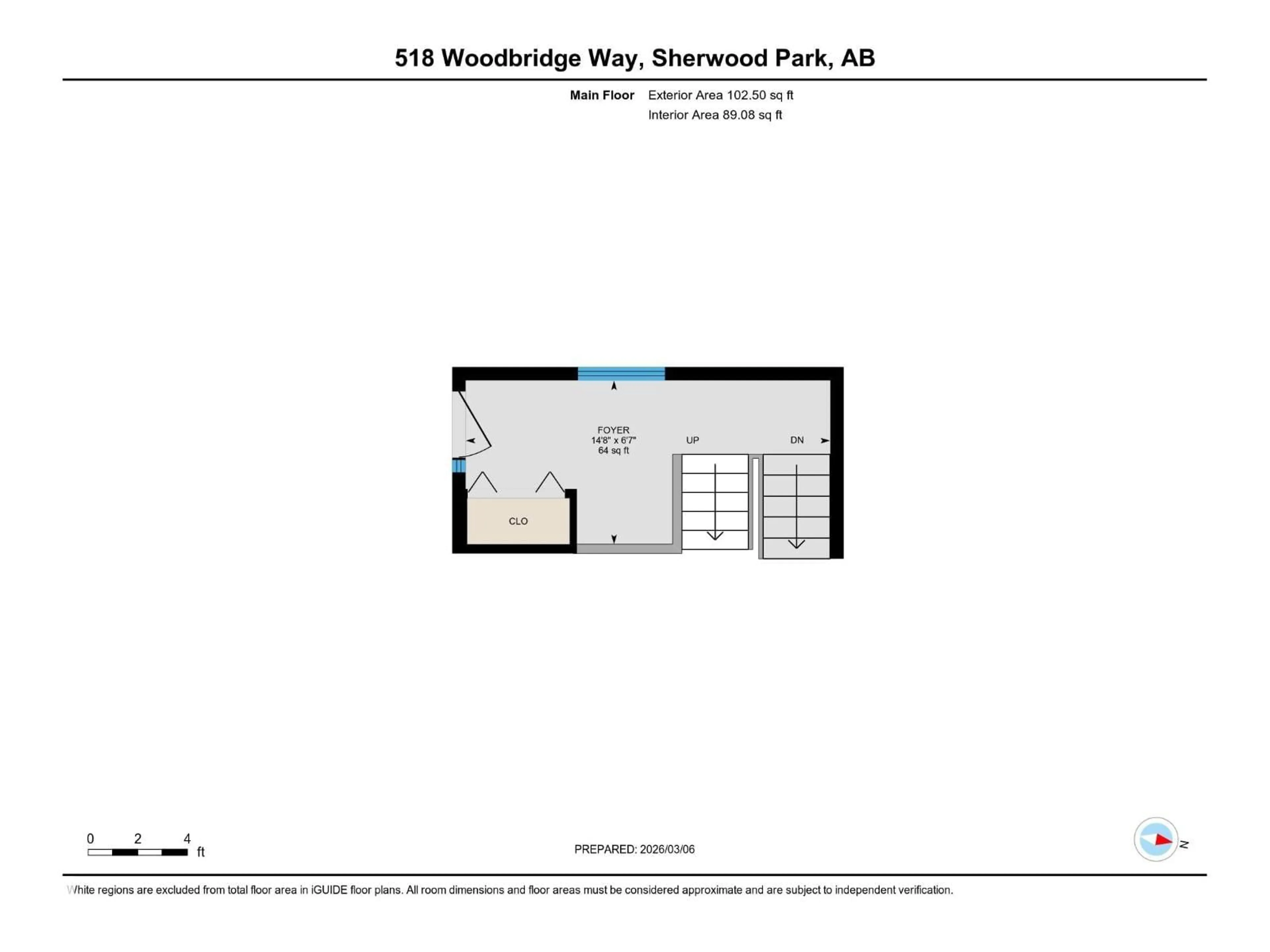 Floor plan for 518 WOODBRIDGE WY, Sherwood Park Alberta T8A4G9