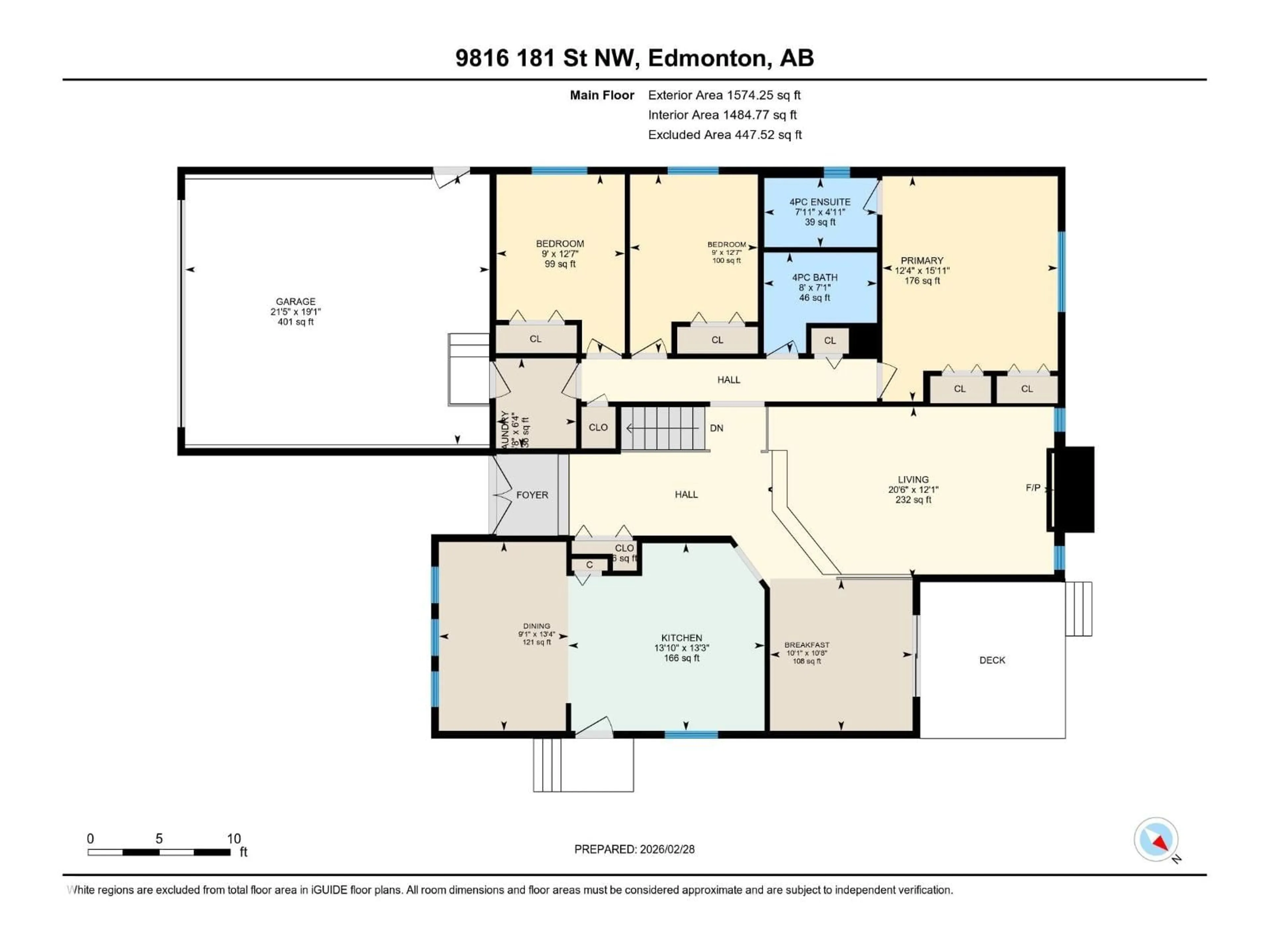 Floor plan for NW - 9816 181 ST, Edmonton Alberta T5T3H9