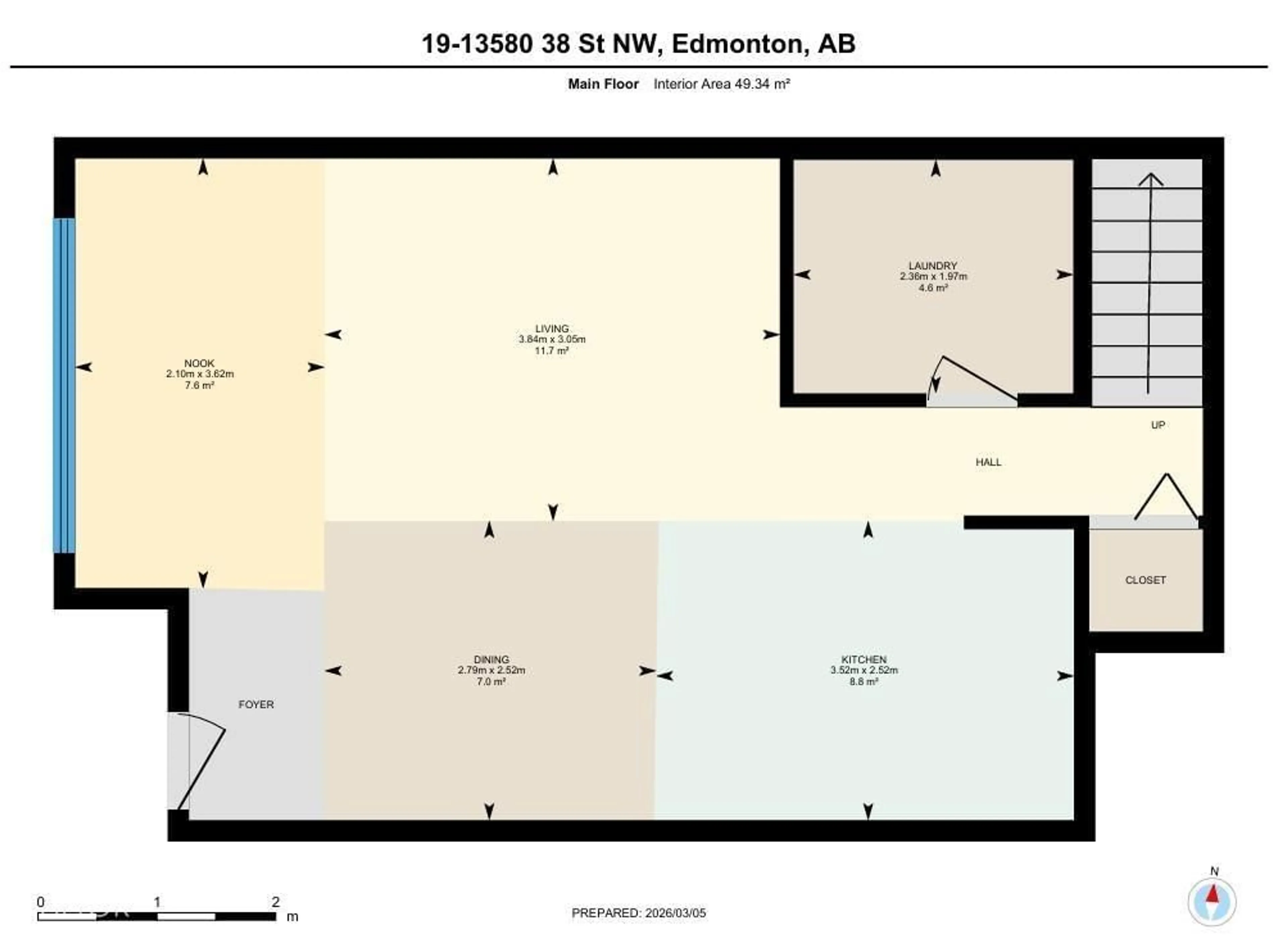 Floor plan for 19 - 13580 38 ST NW, Edmonton Alberta T5A2W7
