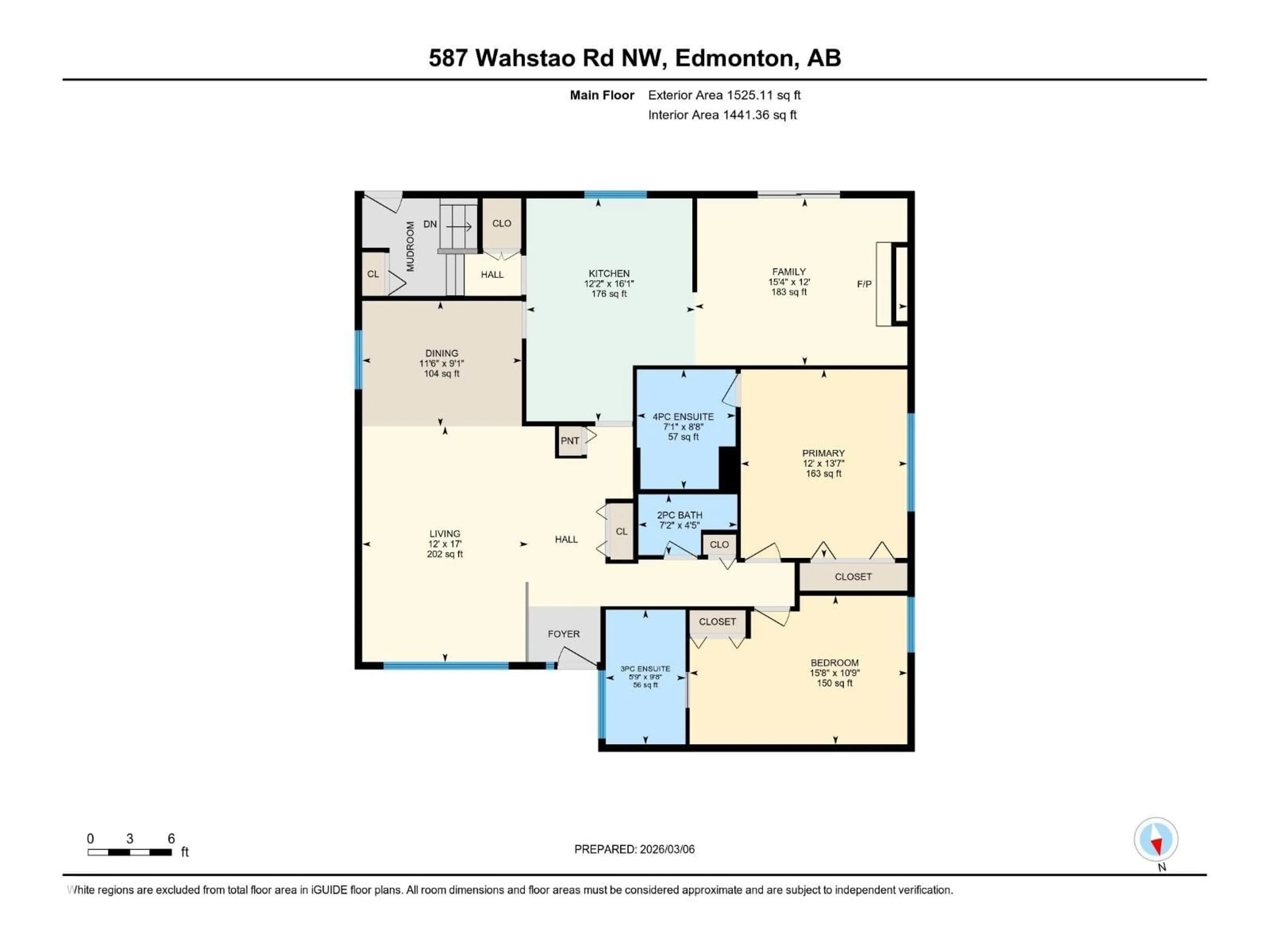 Floor plan for 587 WAHSTAO RD, Edmonton Alberta T5T2X9