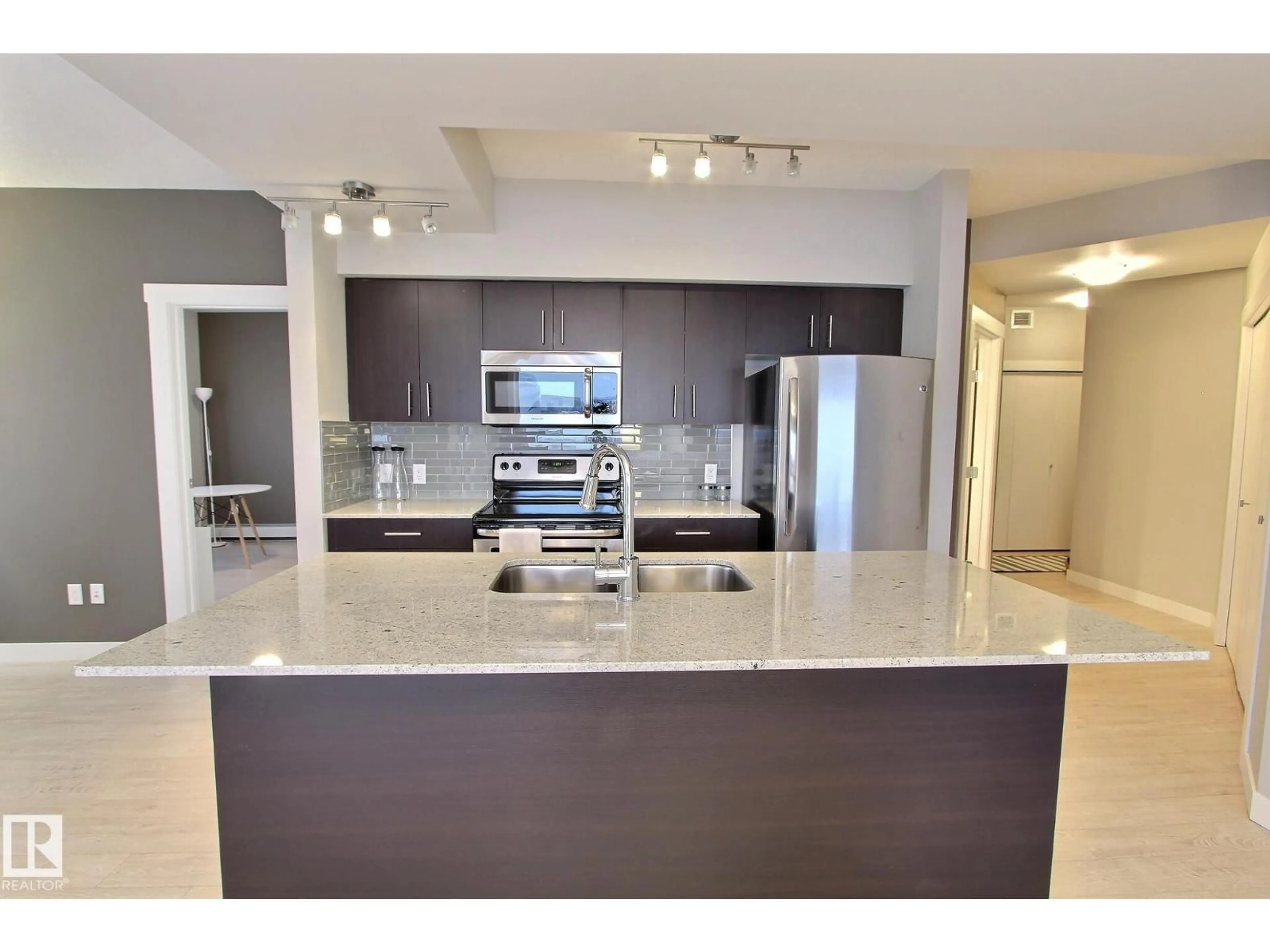 Open concept kitchen, ceramic/tile floor for #804 - 10226 104 ST NW, Edmonton Alberta T5J1B8