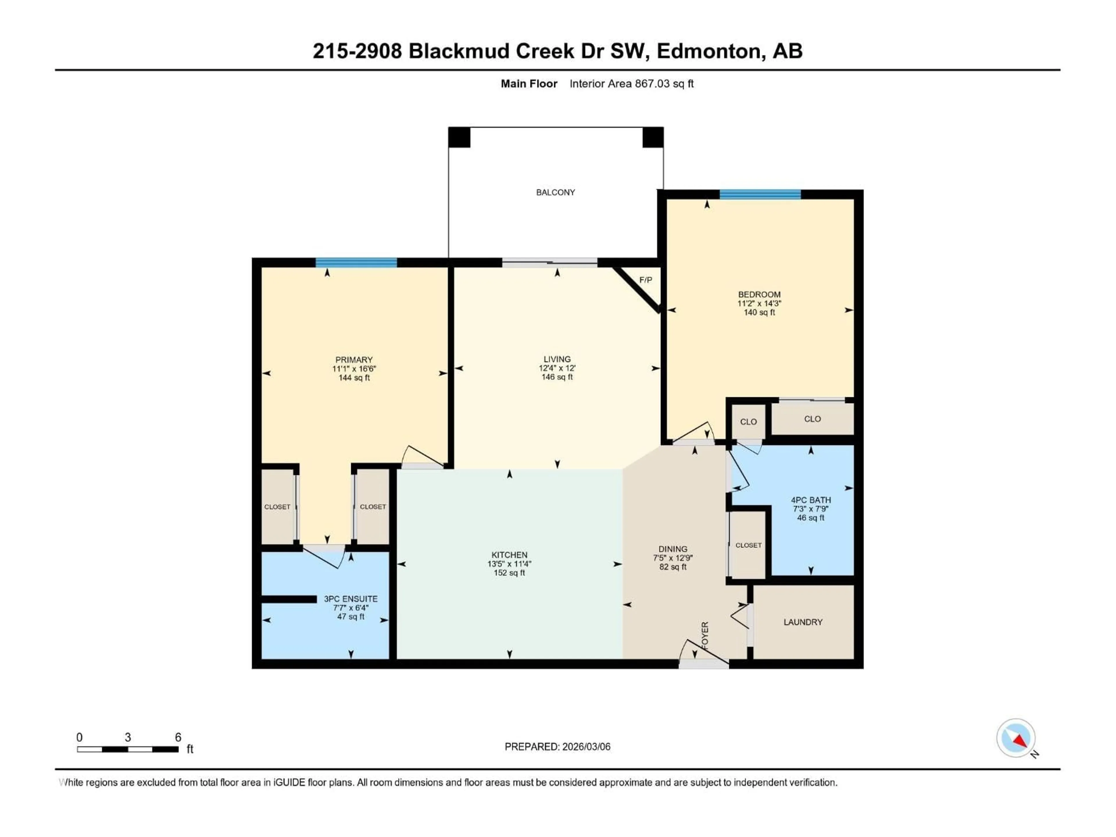 Floor plan for #215 - 2098 BLACKMUD CREEK DR, Edmonton Alberta T6W1T7