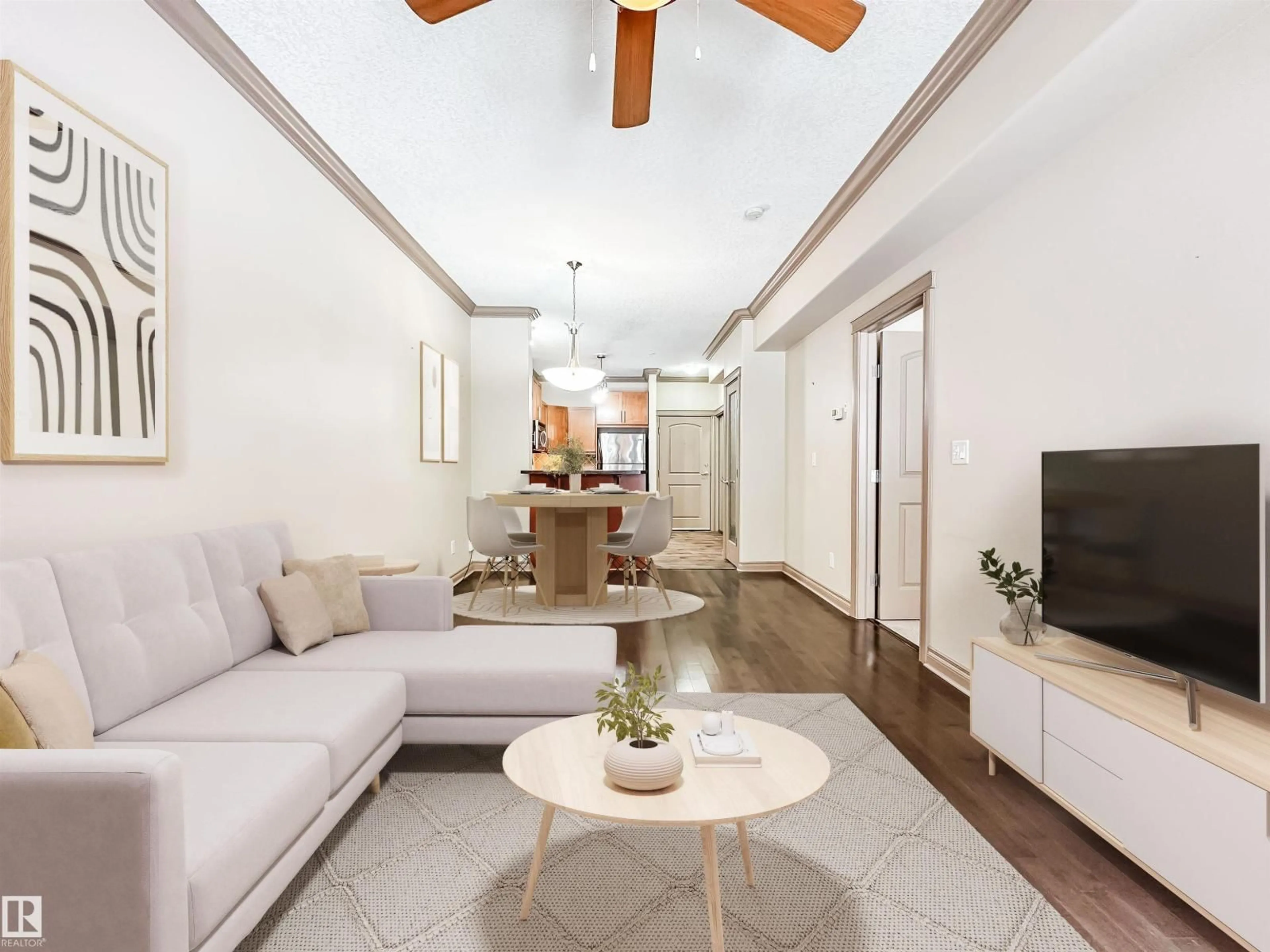 Living room with furniture, unknown for 121 10121 80 AV, Edmonton Alberta T6E0B9