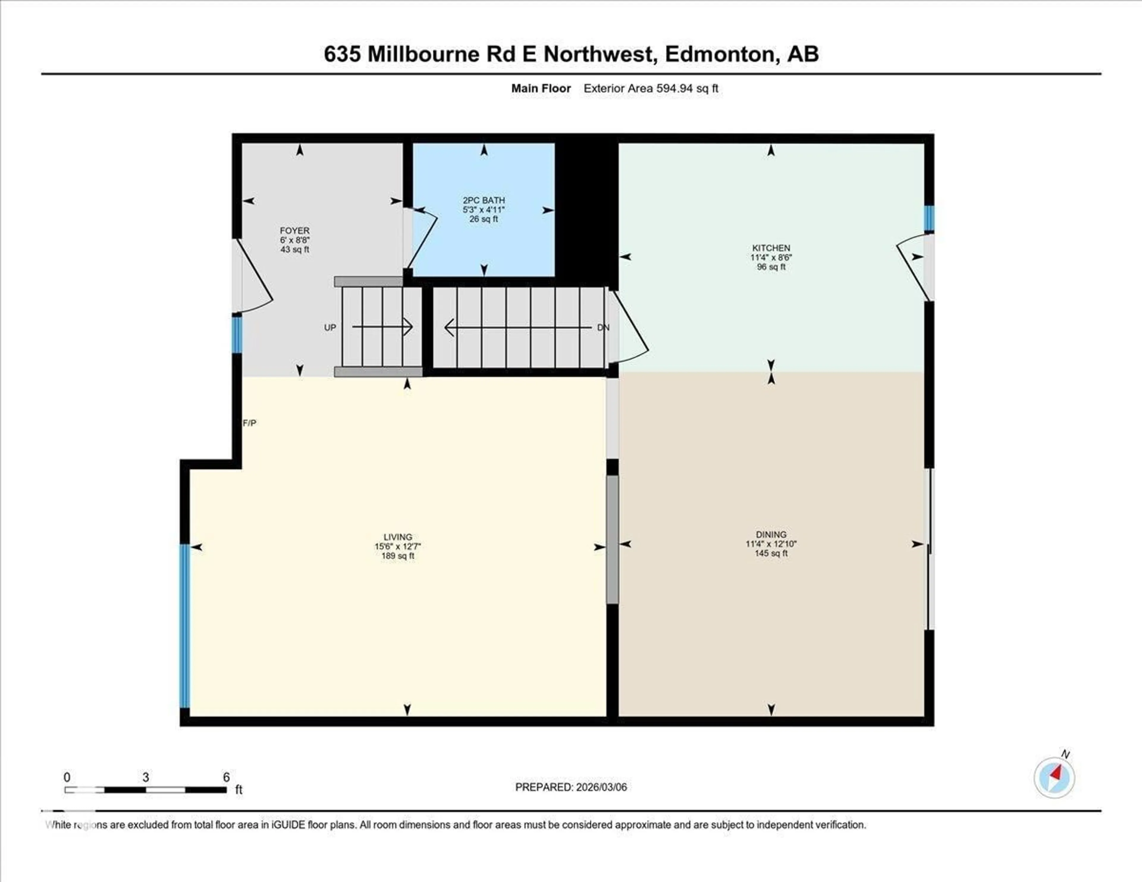 Floor plan for 635 MILLBOURNE RD, Edmonton Alberta T6K3N3