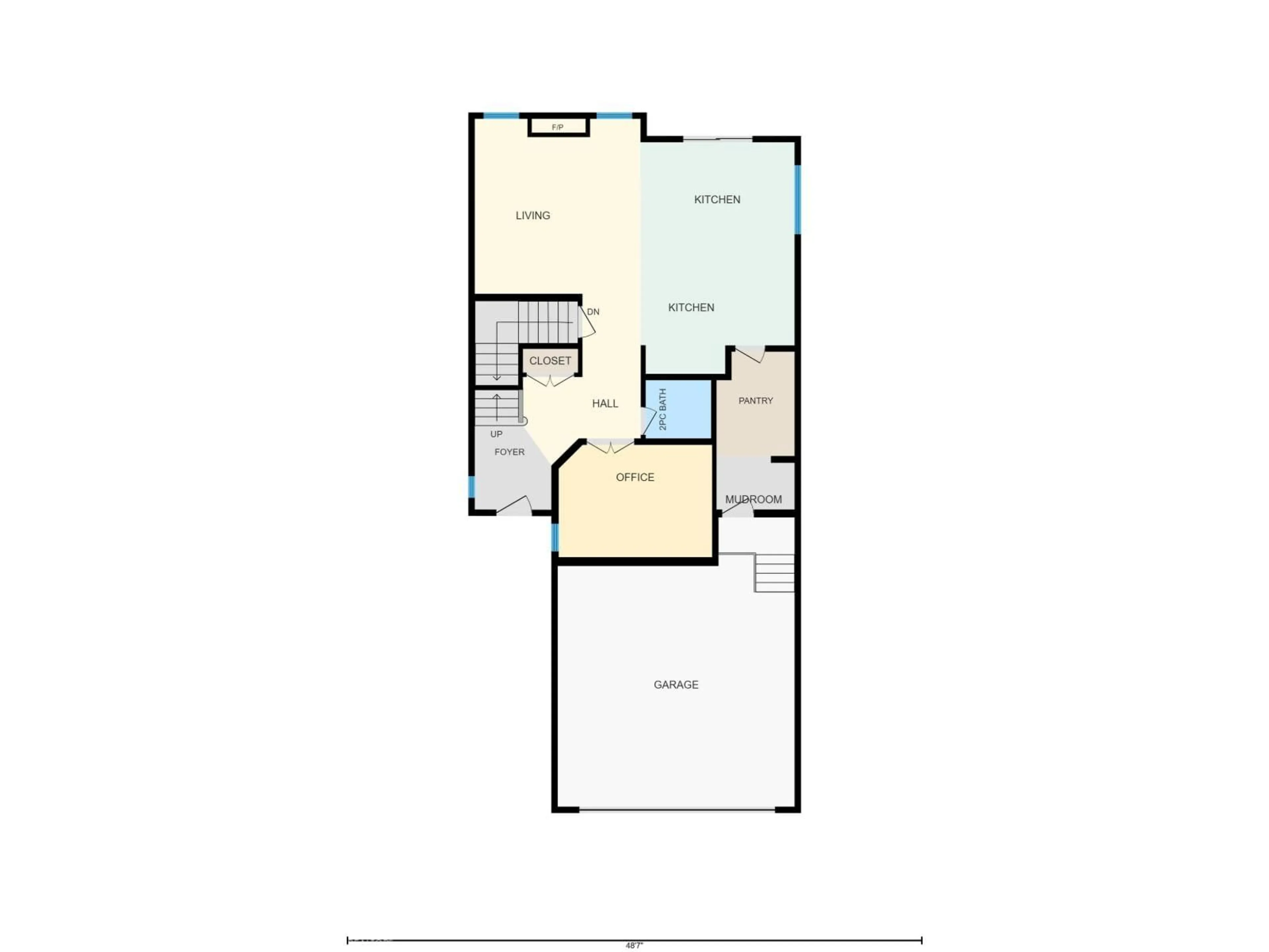 Floor plan for 1548 36 AV, Edmonton Alberta T6T0M5