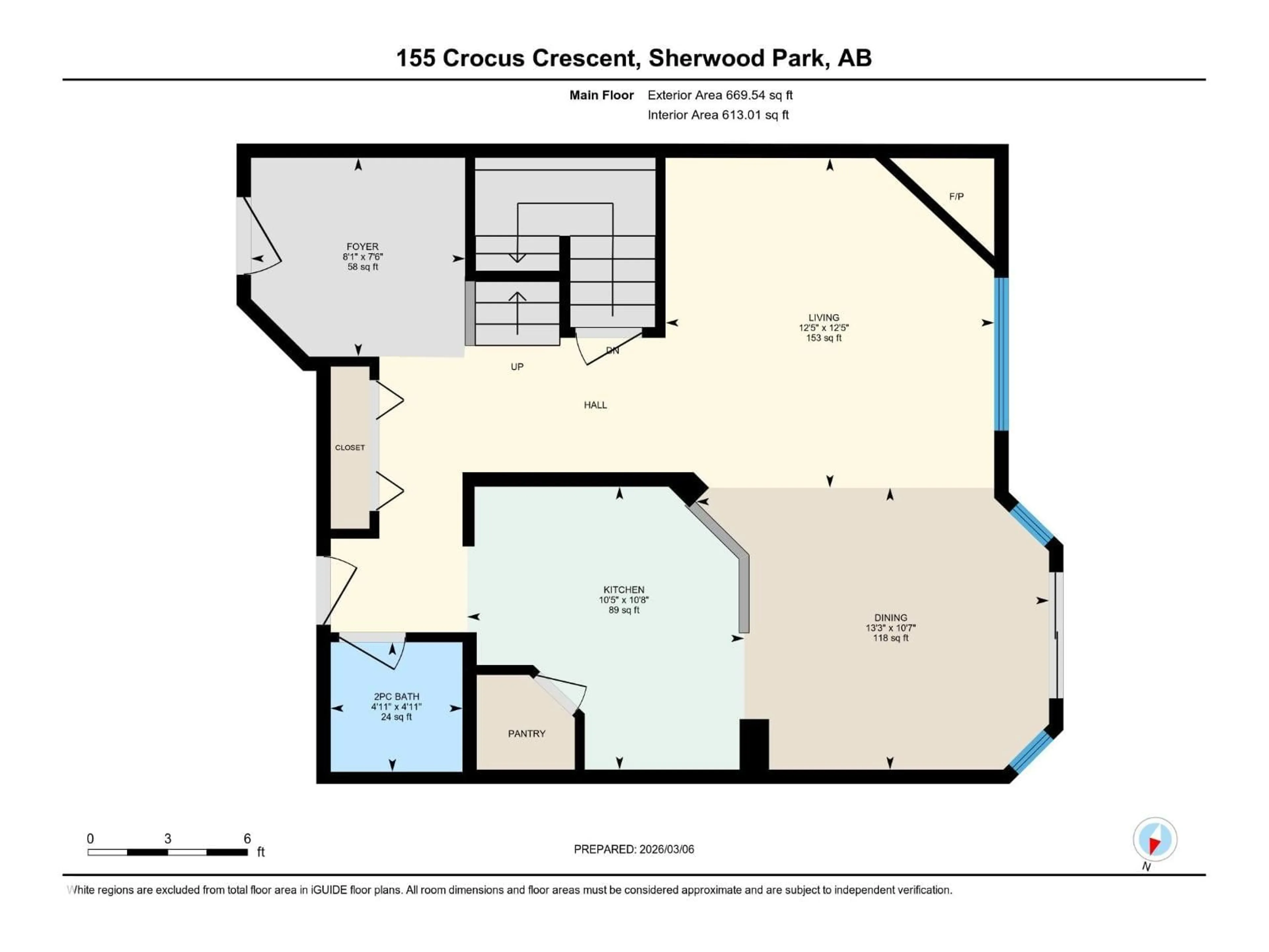 Floor plan for 155 - 35 CROCUS CR, Sherwood Park Alberta T8H2M4