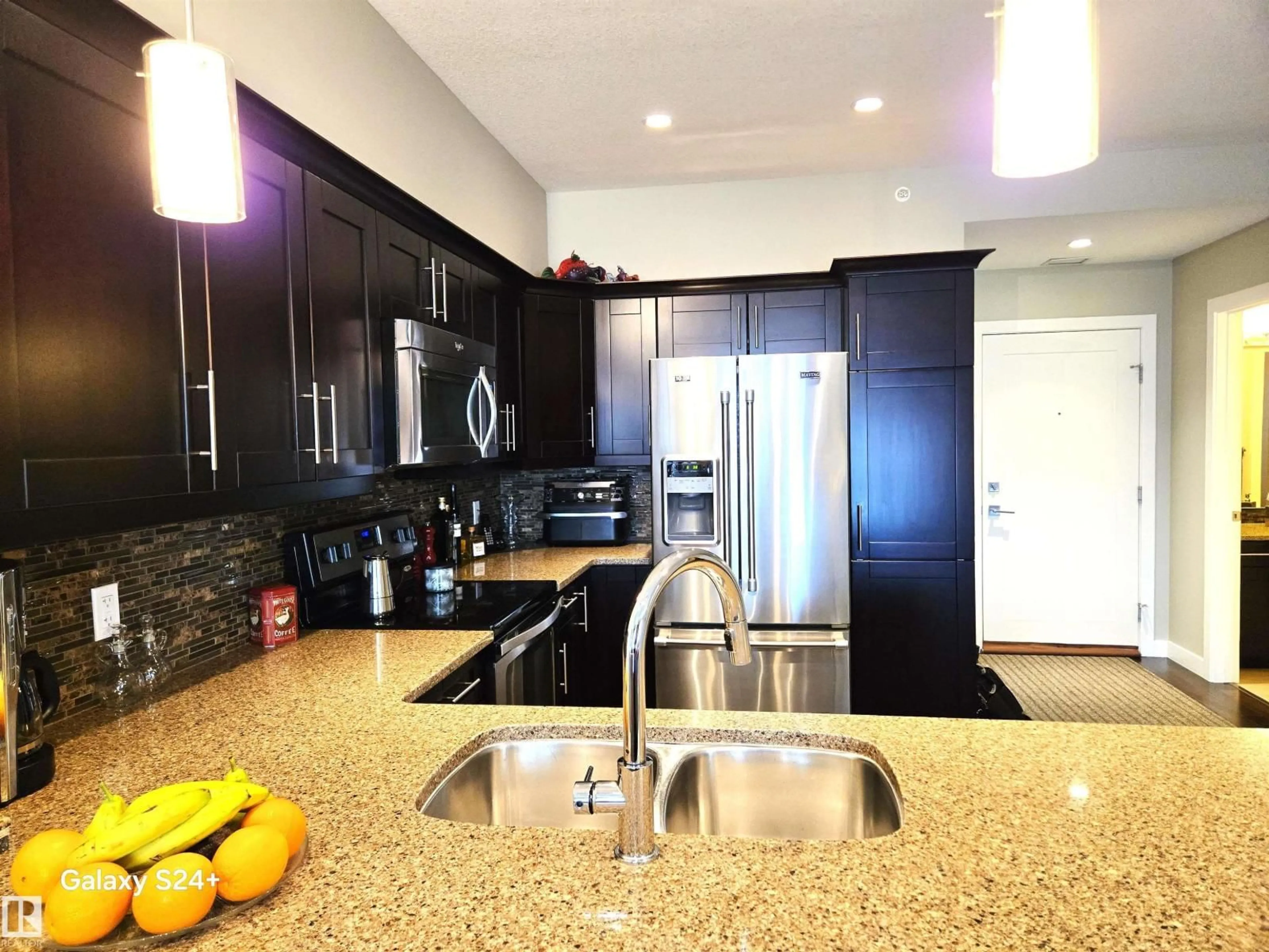 Contemporary kitchen, ceramic/tile floor for #407 - 1031 173 ST, Edmonton Alberta T6W3E4