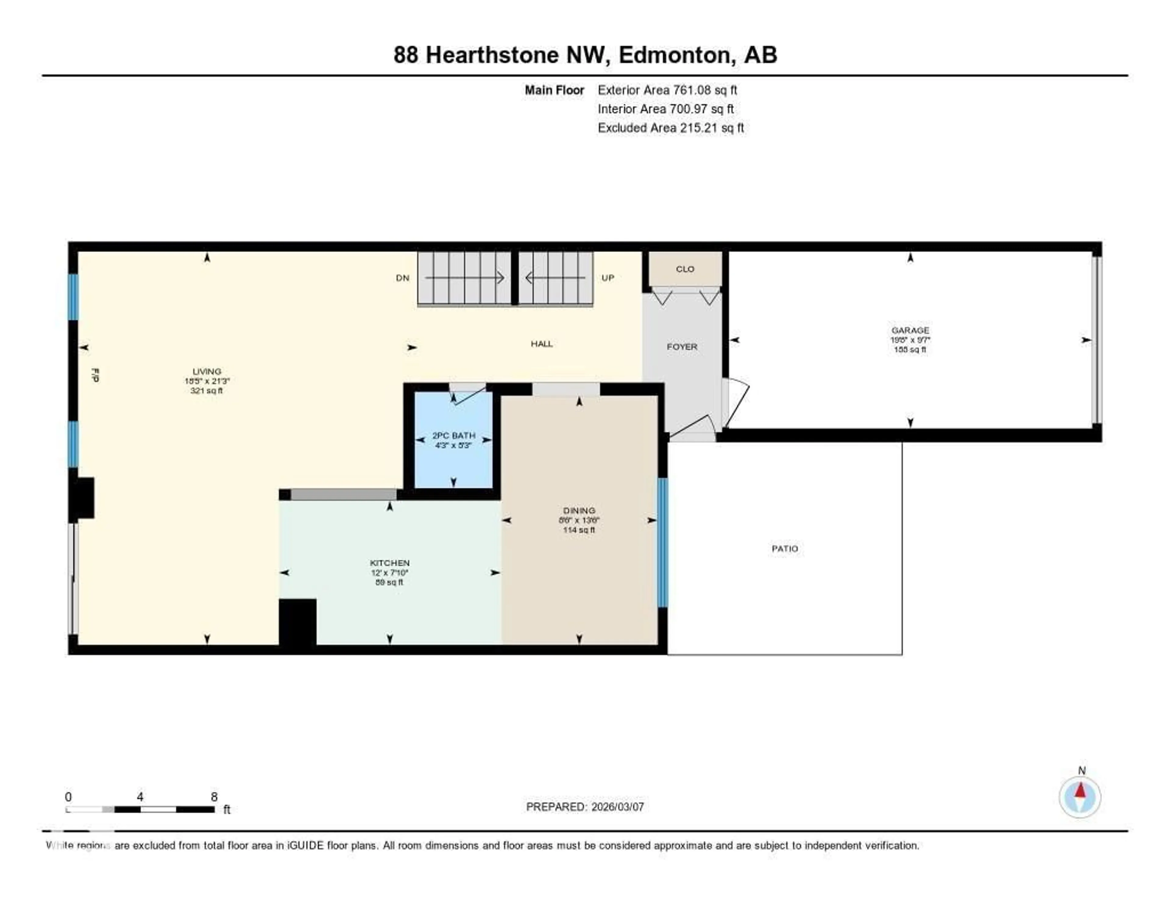 Floor plan for 88 HEARTHSTONE NW, Edmonton Alberta T6R5E5