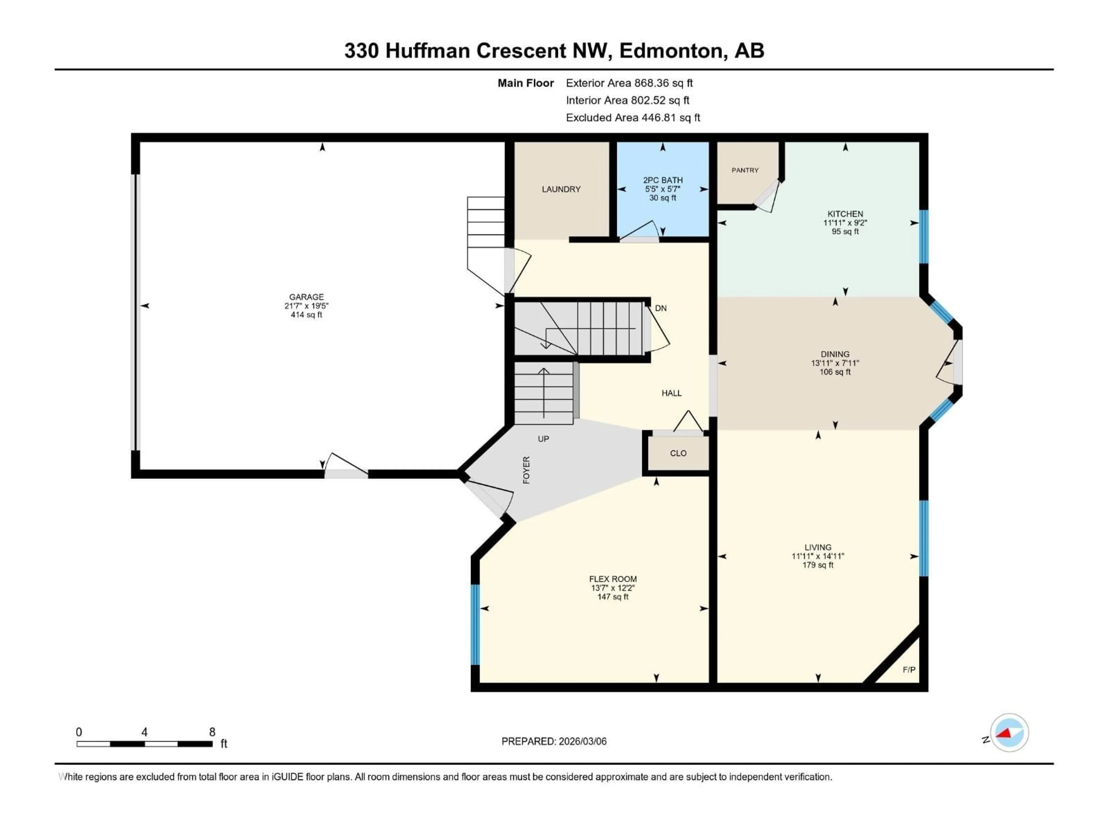 Floor plan for NW - 330 HUFFMAN CR, Edmonton Alberta T5A0C8