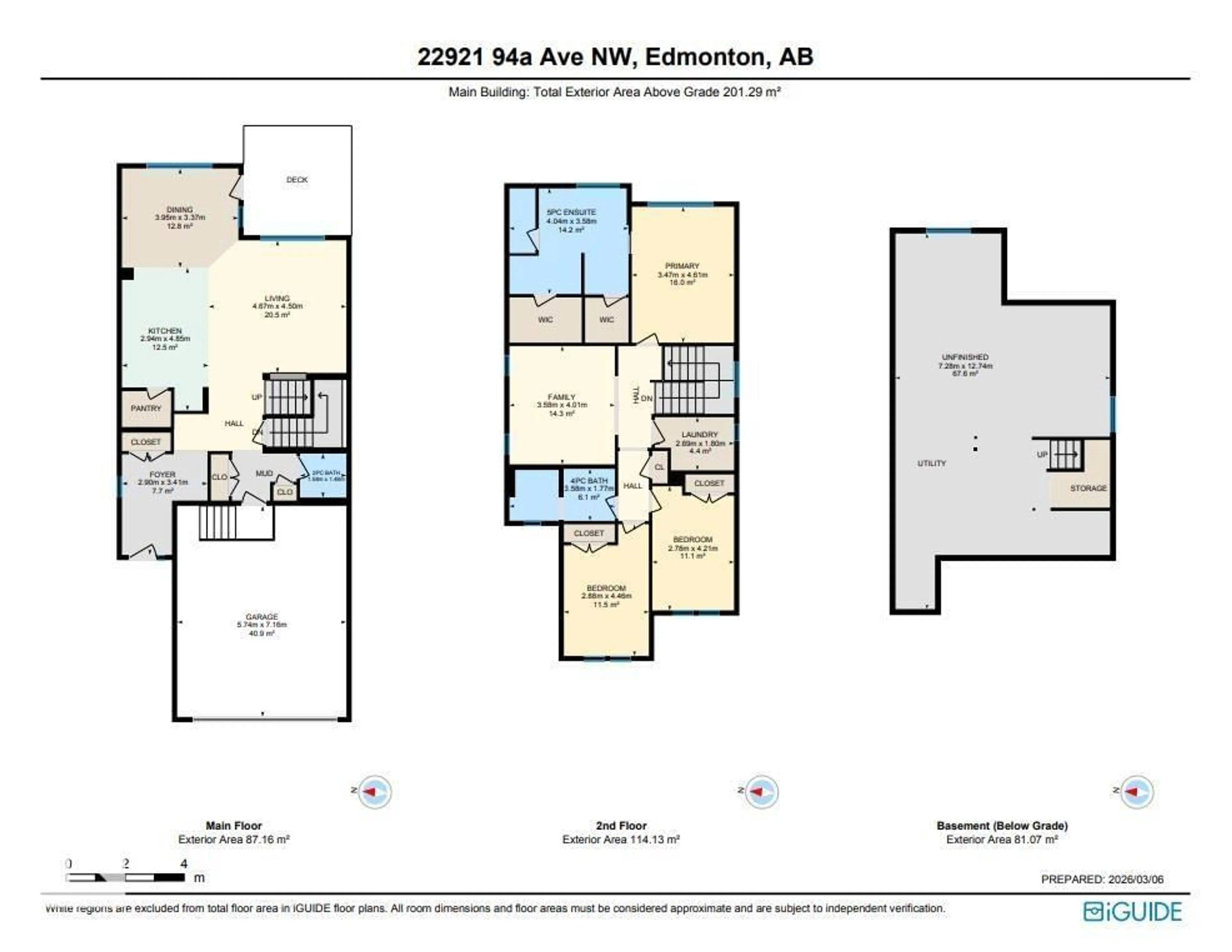 Floor plan for 22921 94A AV, Edmonton Alberta T5N7B3