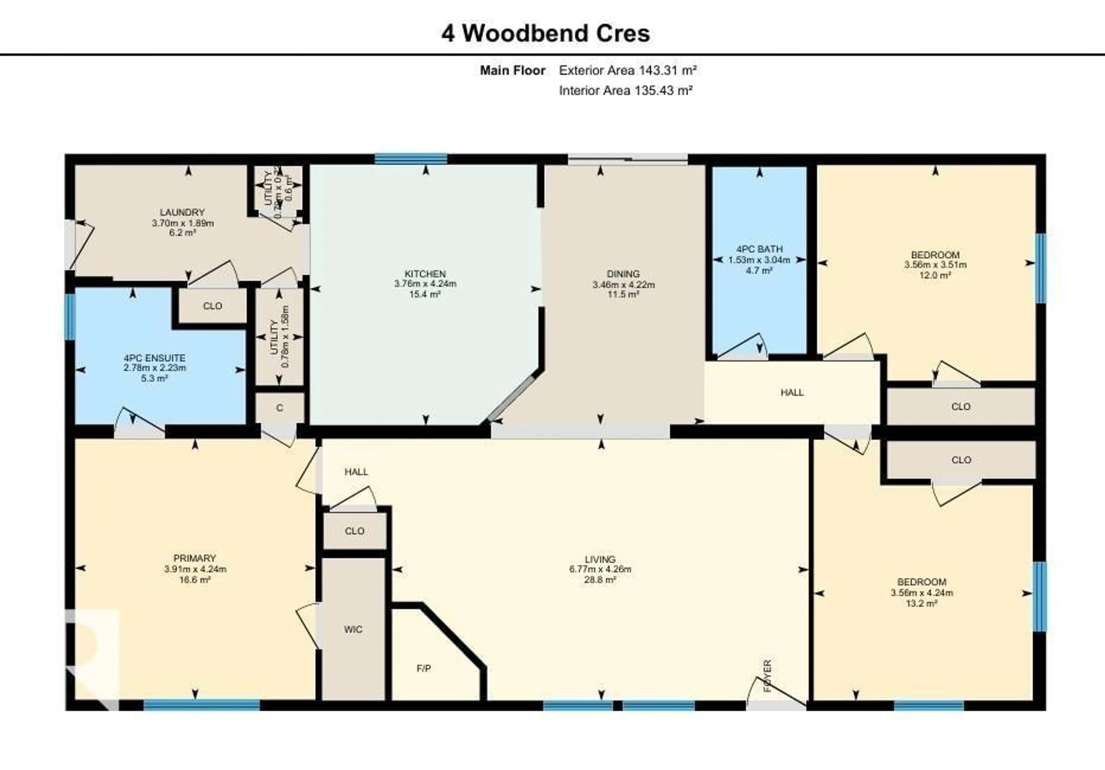 Floor plan for 4 WOODBEND CR, Warburg Alberta T0C2T0