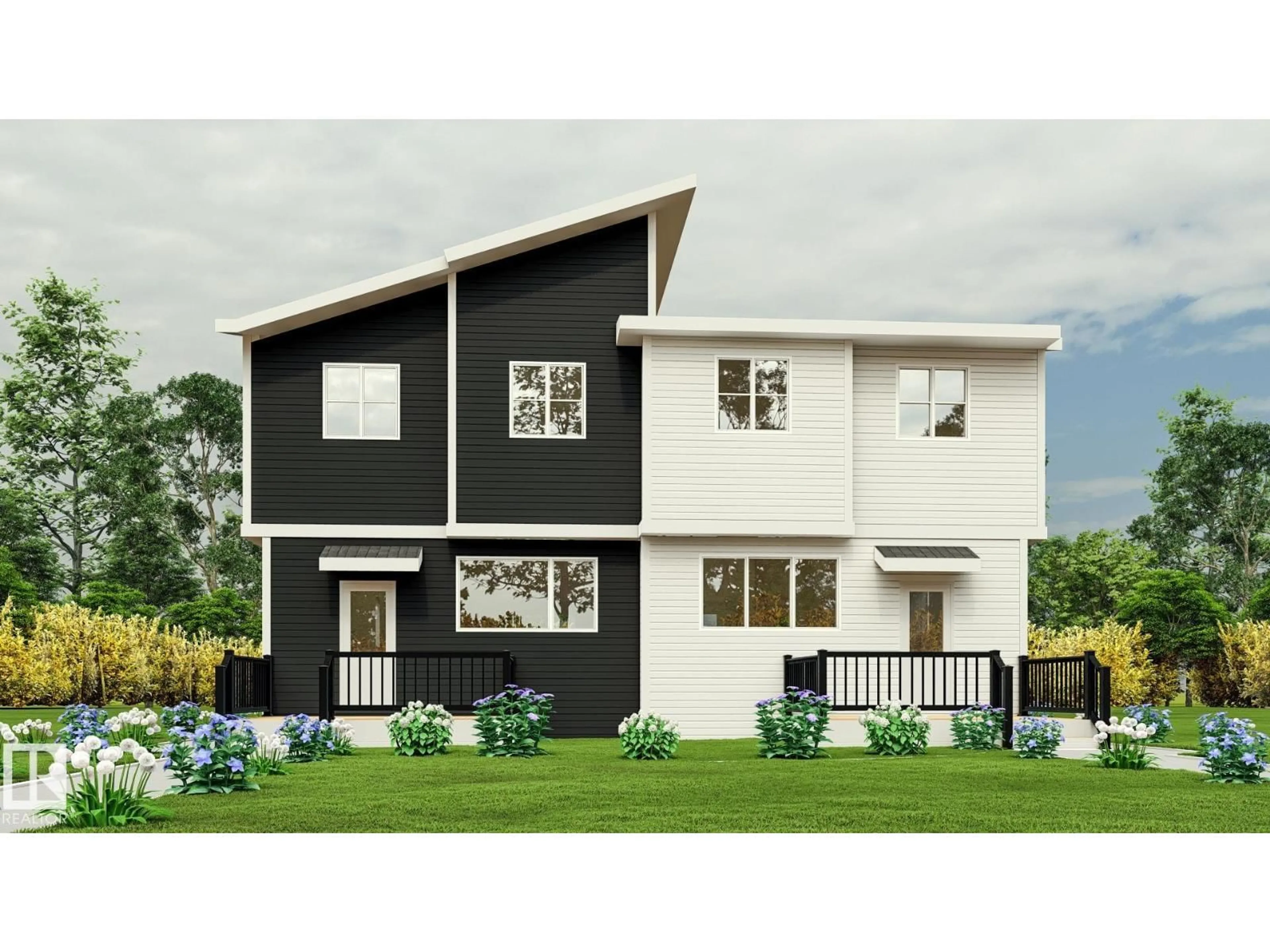 Home with vinyl exterior material, street for NW - 9614 & 9616 90 ST, Edmonton Alberta T6C3M5