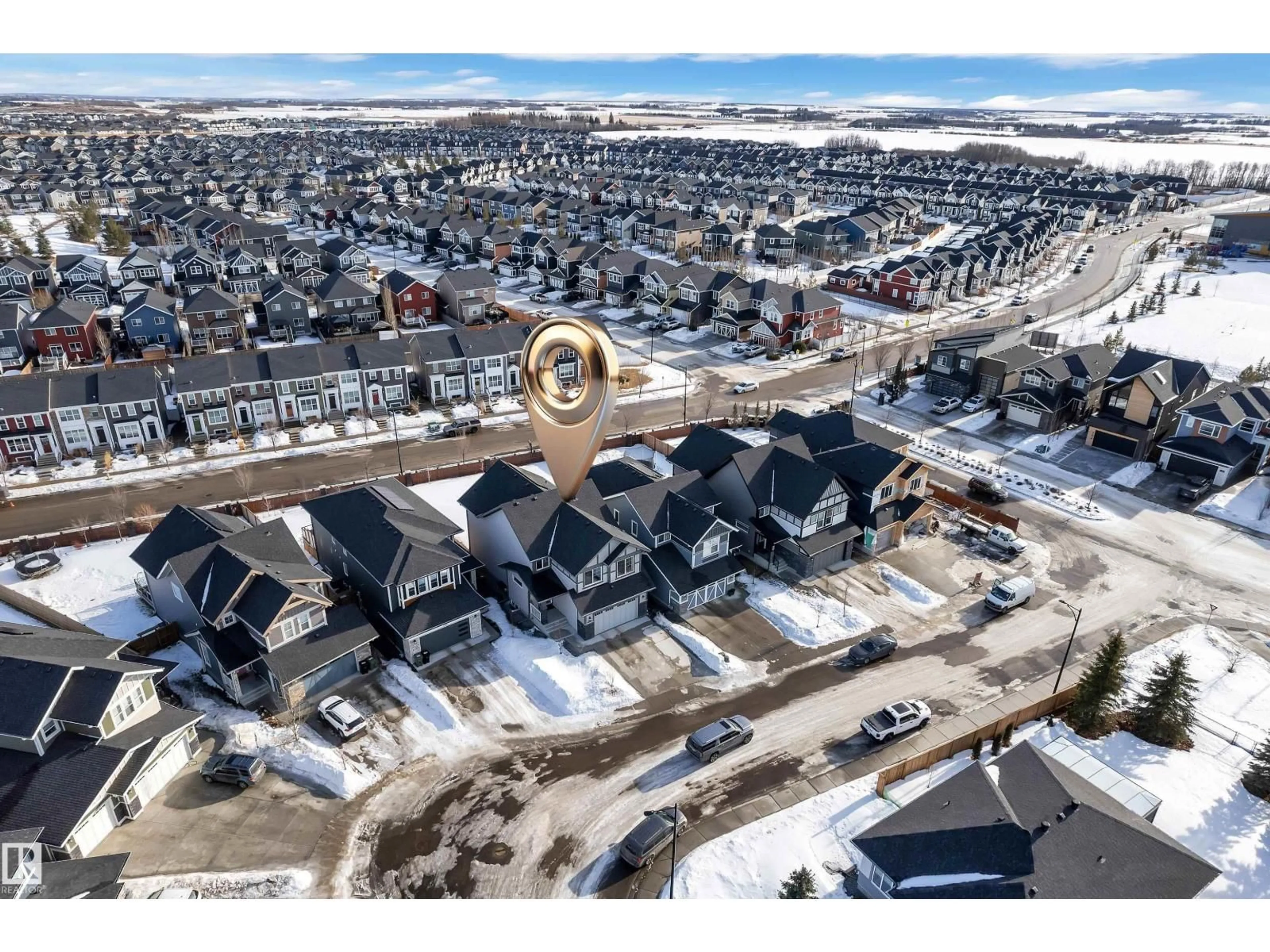 A pic from outside/outdoor area/front of a property/back of a property/a pic from drone, street for 196 EDGEWATER CI, Leduc Alberta T9E1K5