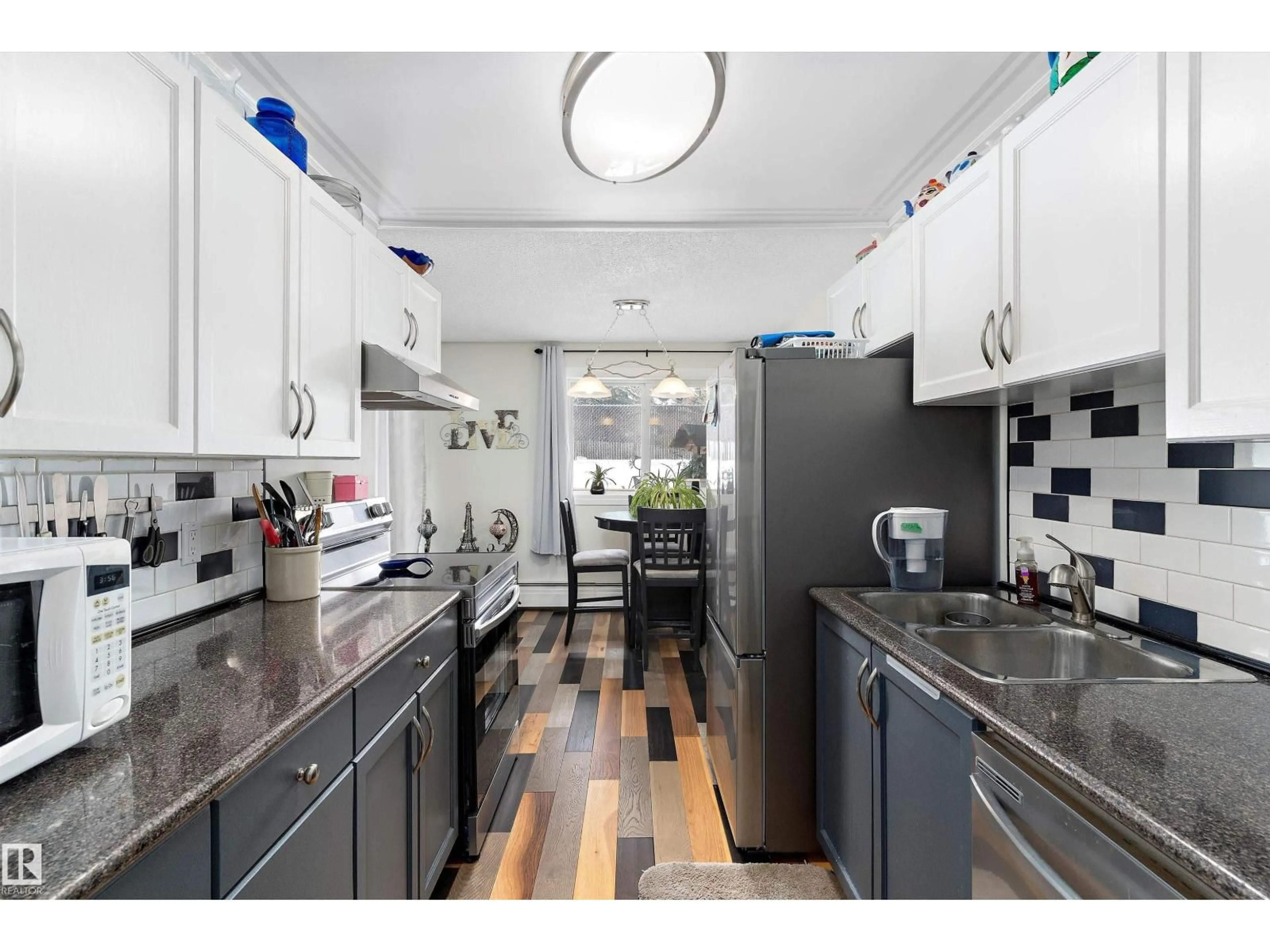 Standard kitchen, ceramic/tile floor for 3 - 13450 FORT RD, Edmonton Alberta T5A1C5