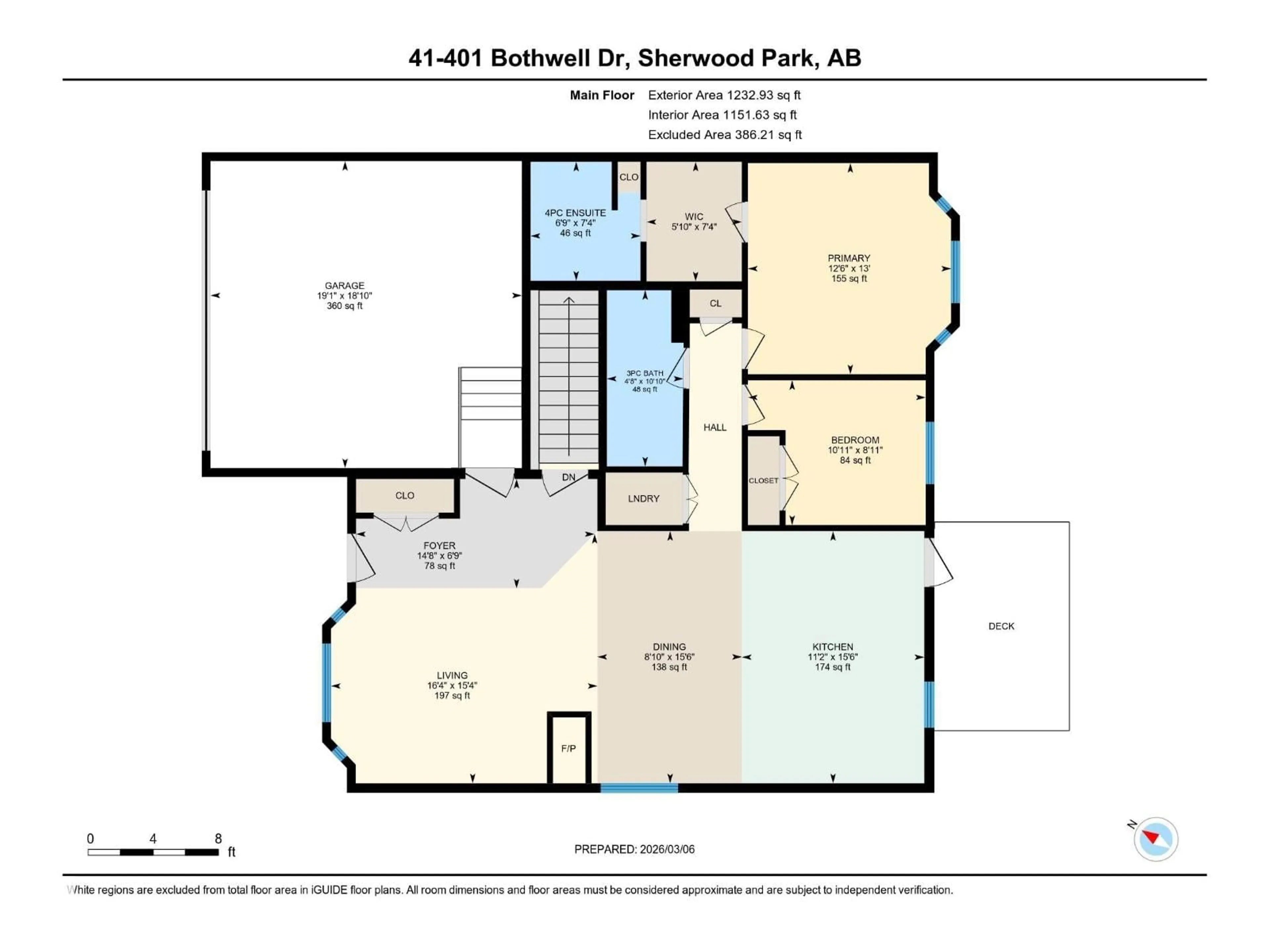 Floor plan for 41 - 401 BOTHWELL DR, Sherwood Park Alberta T8H2C9