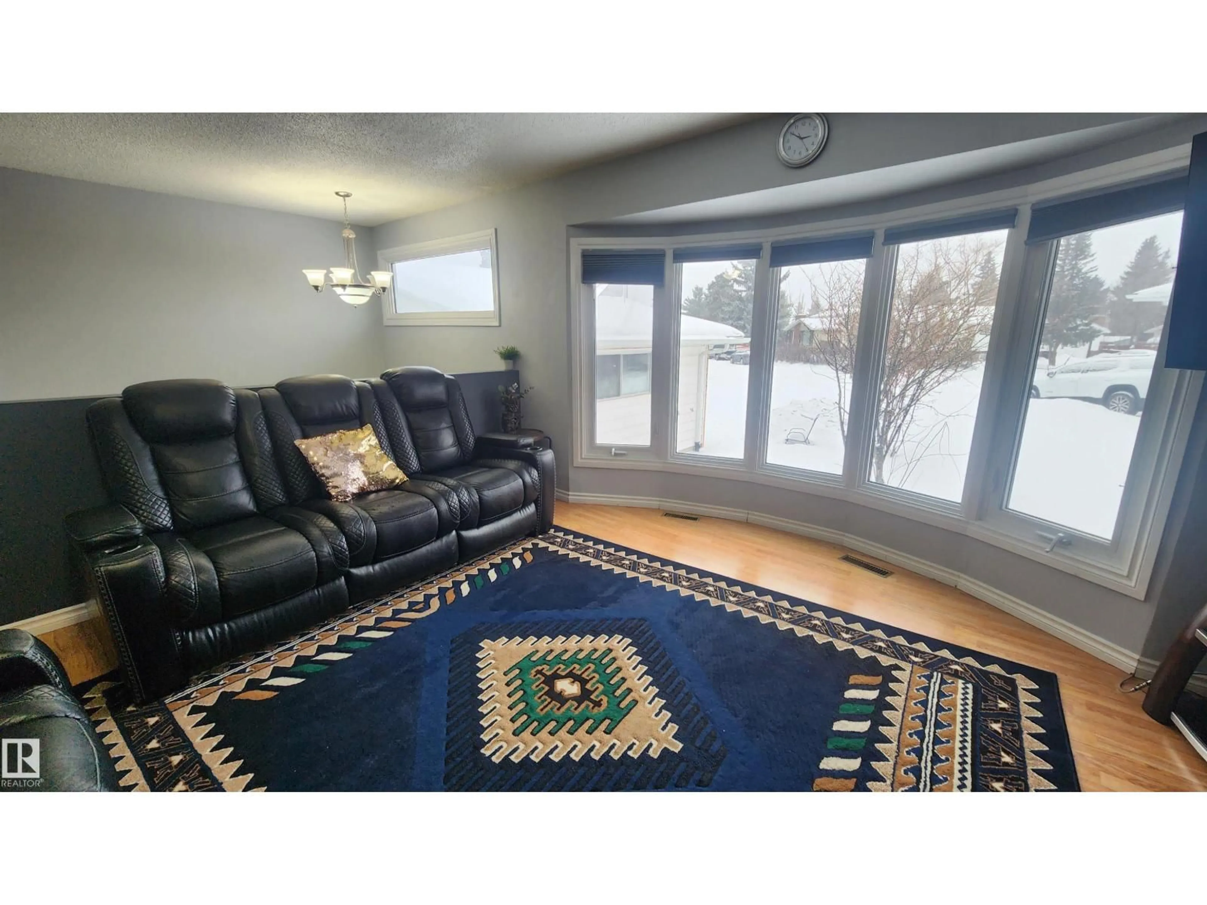 Living room with furniture, carpet floor for 115 EKOTA CR, Edmonton Alberta T6K2J6
