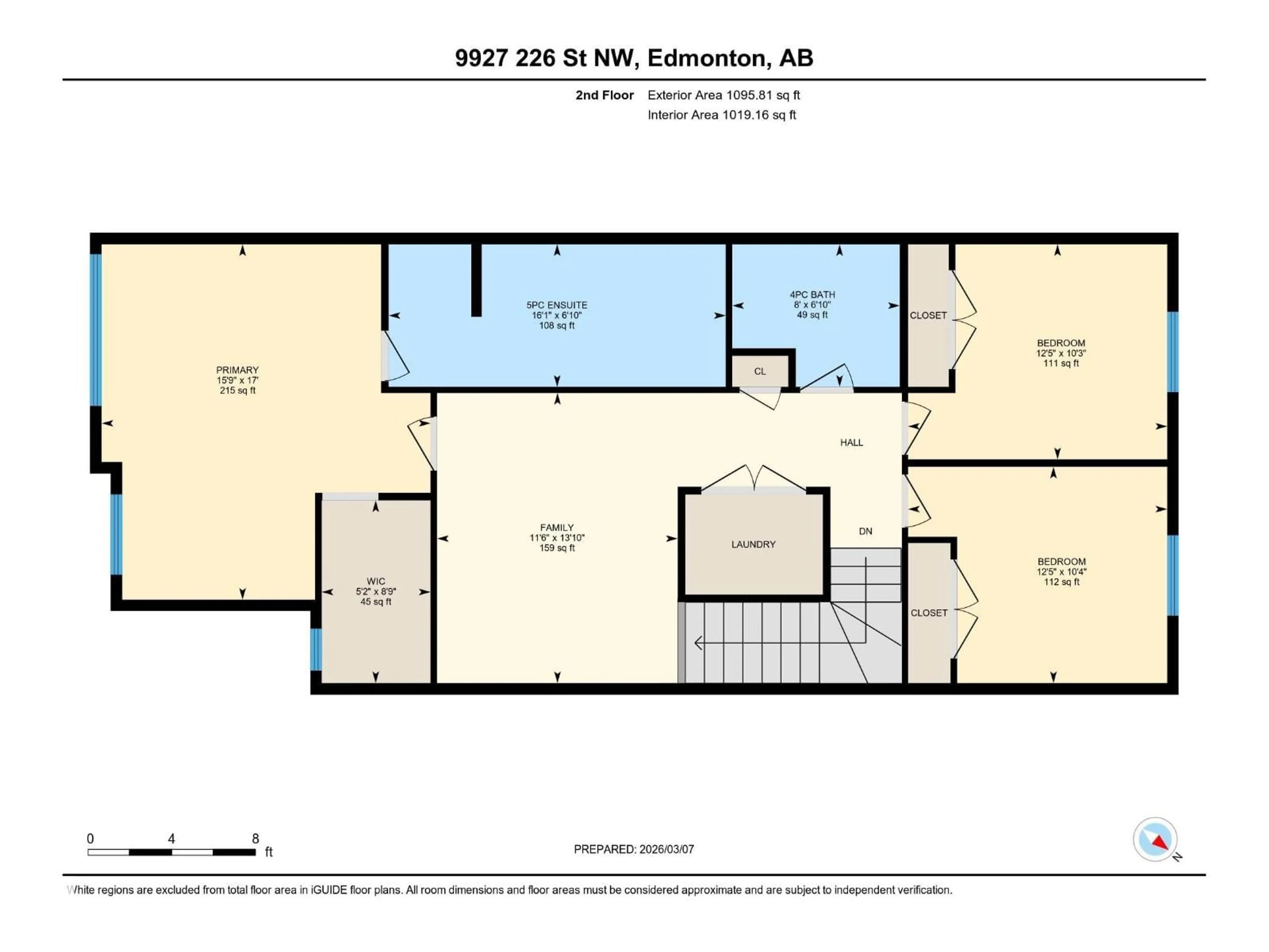 Floor plan for NW - 9927 226 ST, Edmonton Alberta T5T7V2