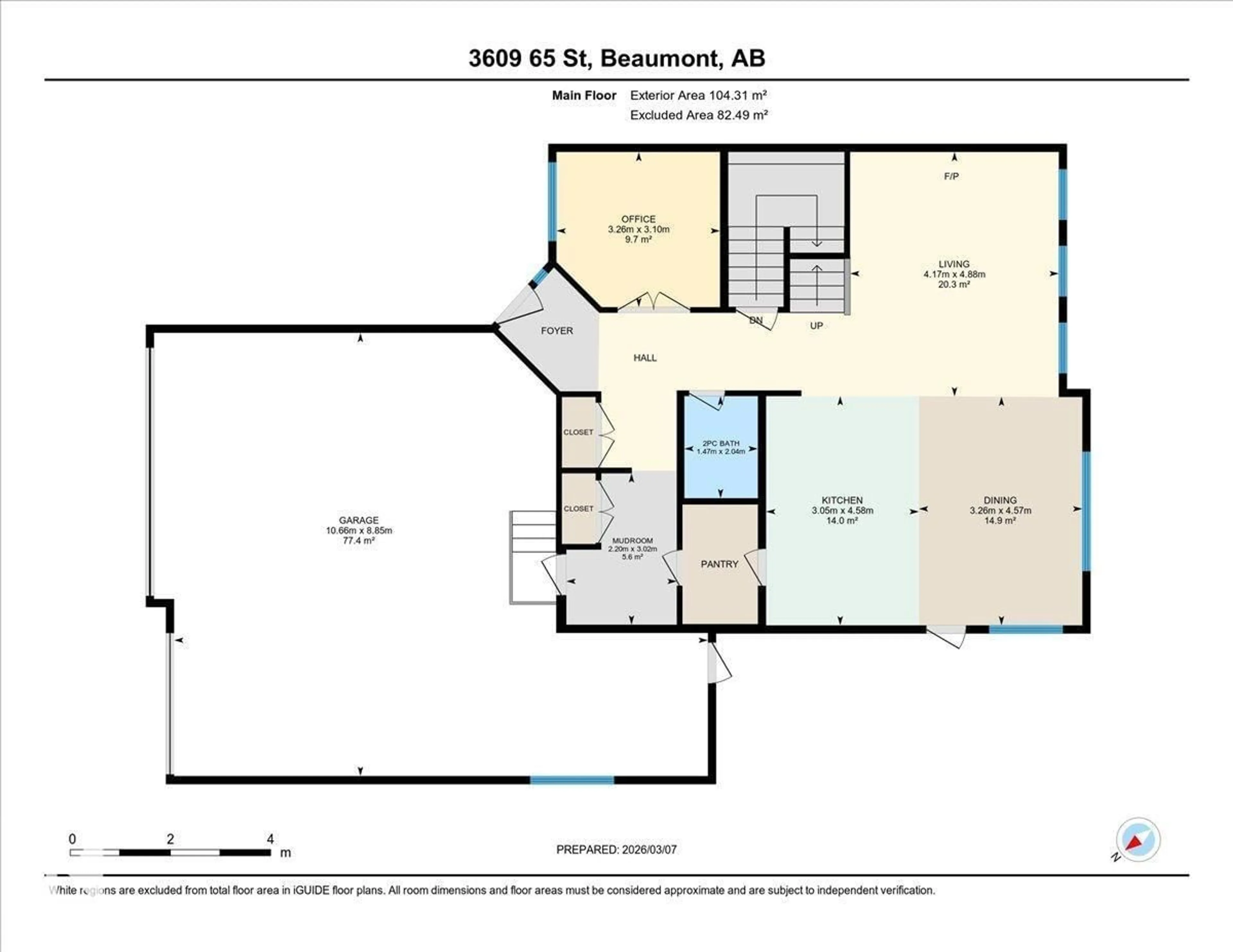 Floor plan for 3609 65 ST, Beaumont Alberta T4X0G6