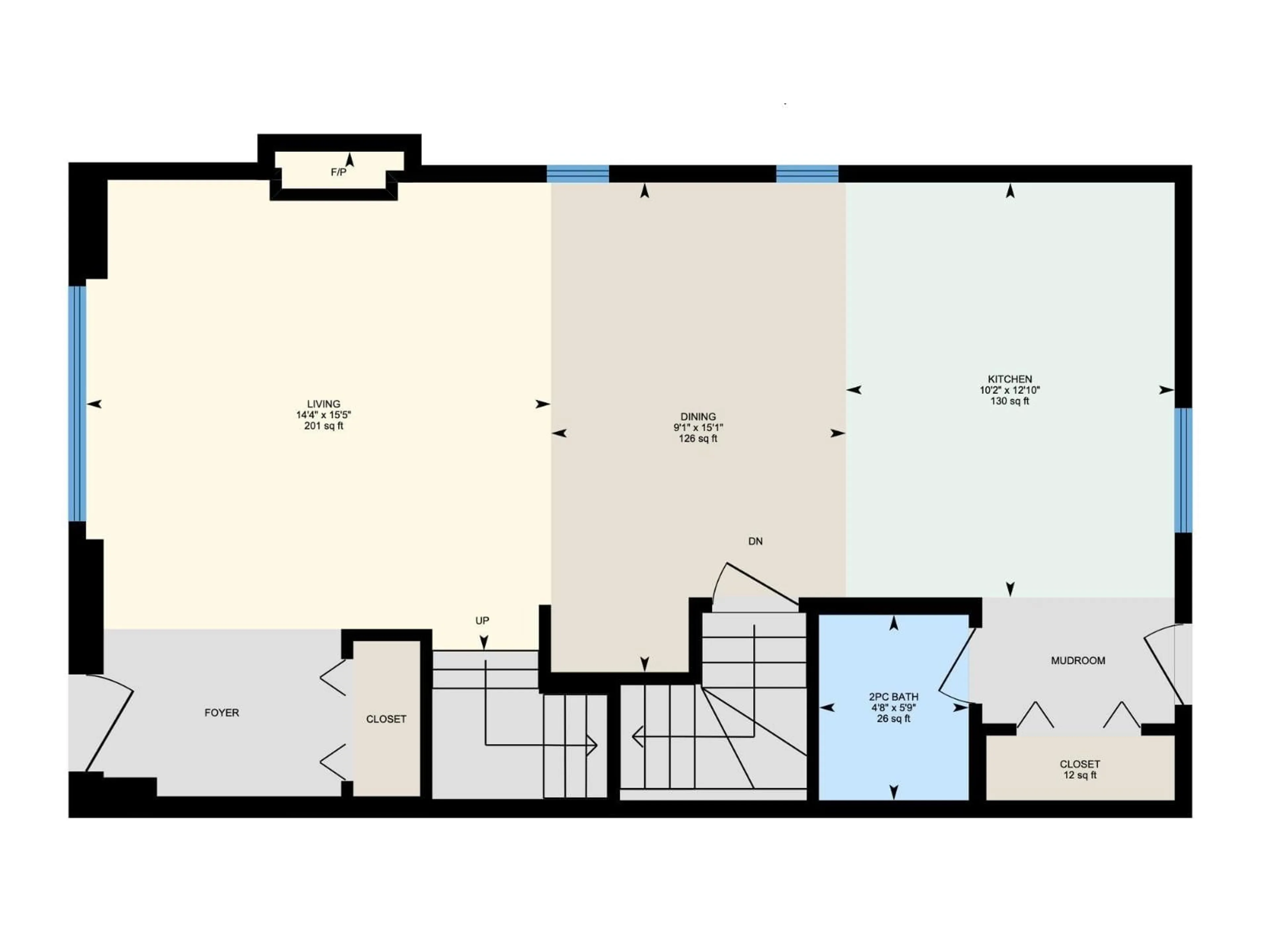 Floor plan for 12209 103 ST NW, Edmonton Alberta T5G2K2