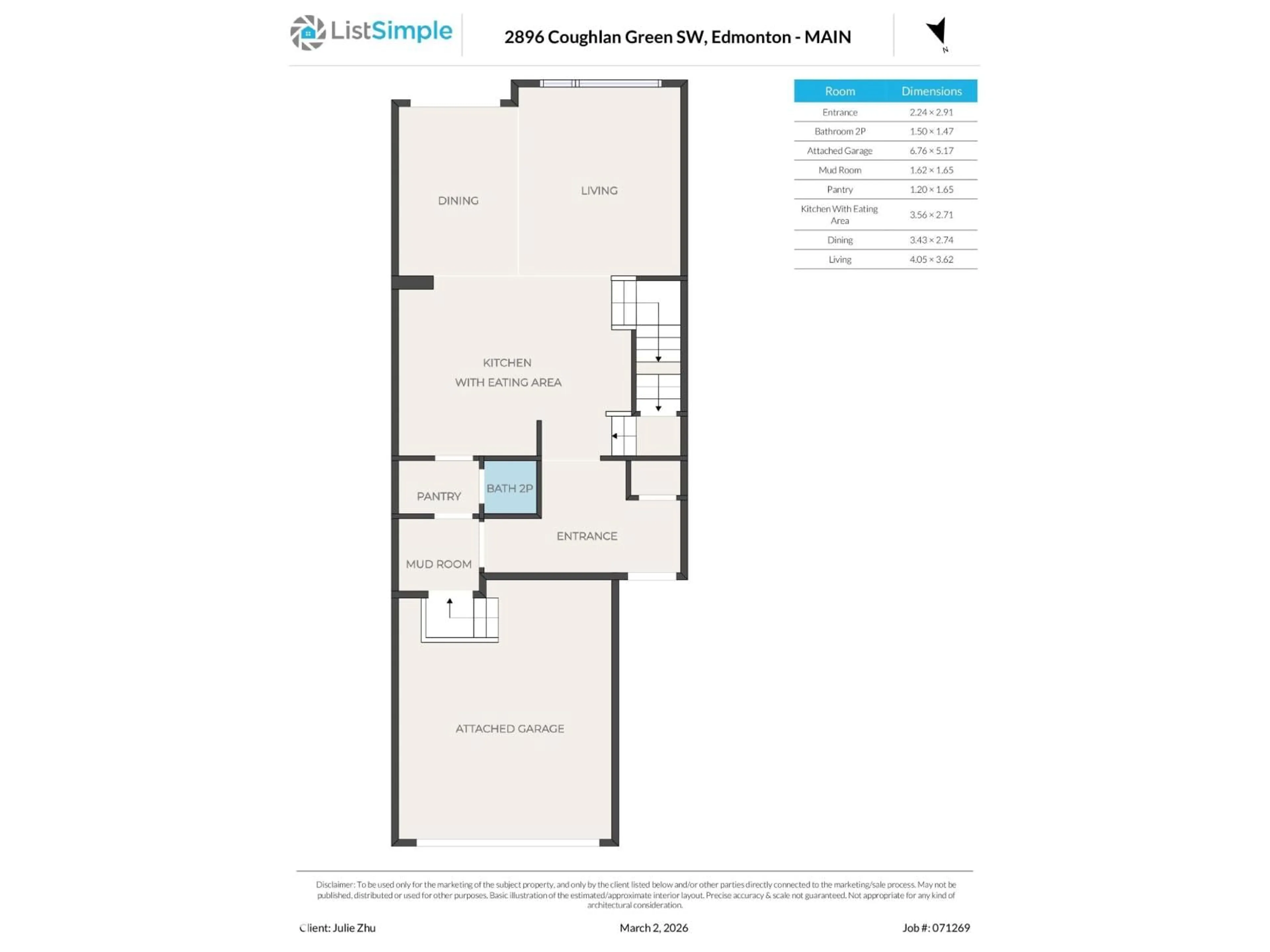 Floor plan for GR SW - 2896 COUGHLAN GREEN, Edmonton Alberta T6W4B2