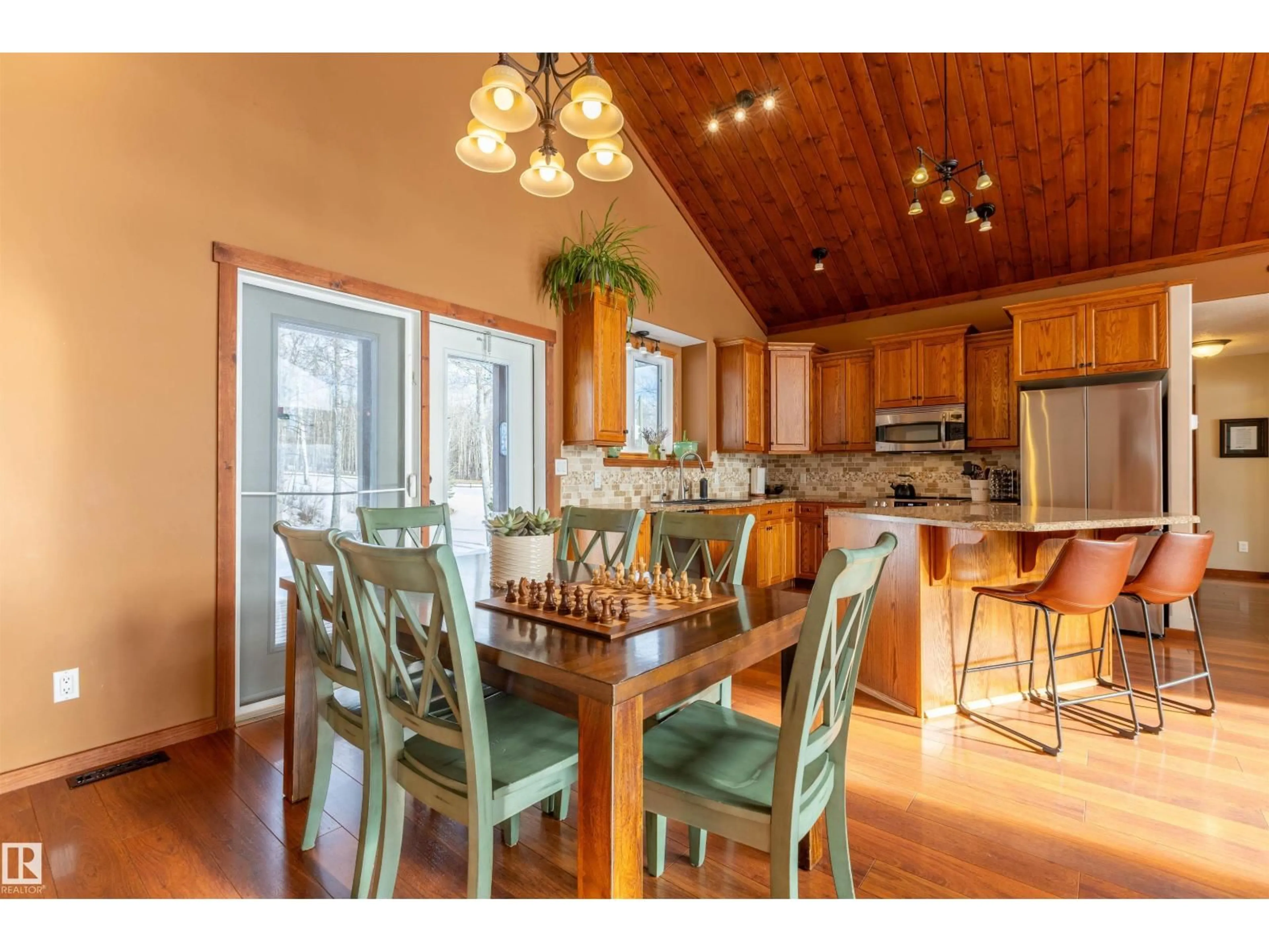 Open concept kitchen, wood/laminate floor for 6127 TWP ROAD 540 A, Rural Lac Ste. Anne County Alberta T0E1H0