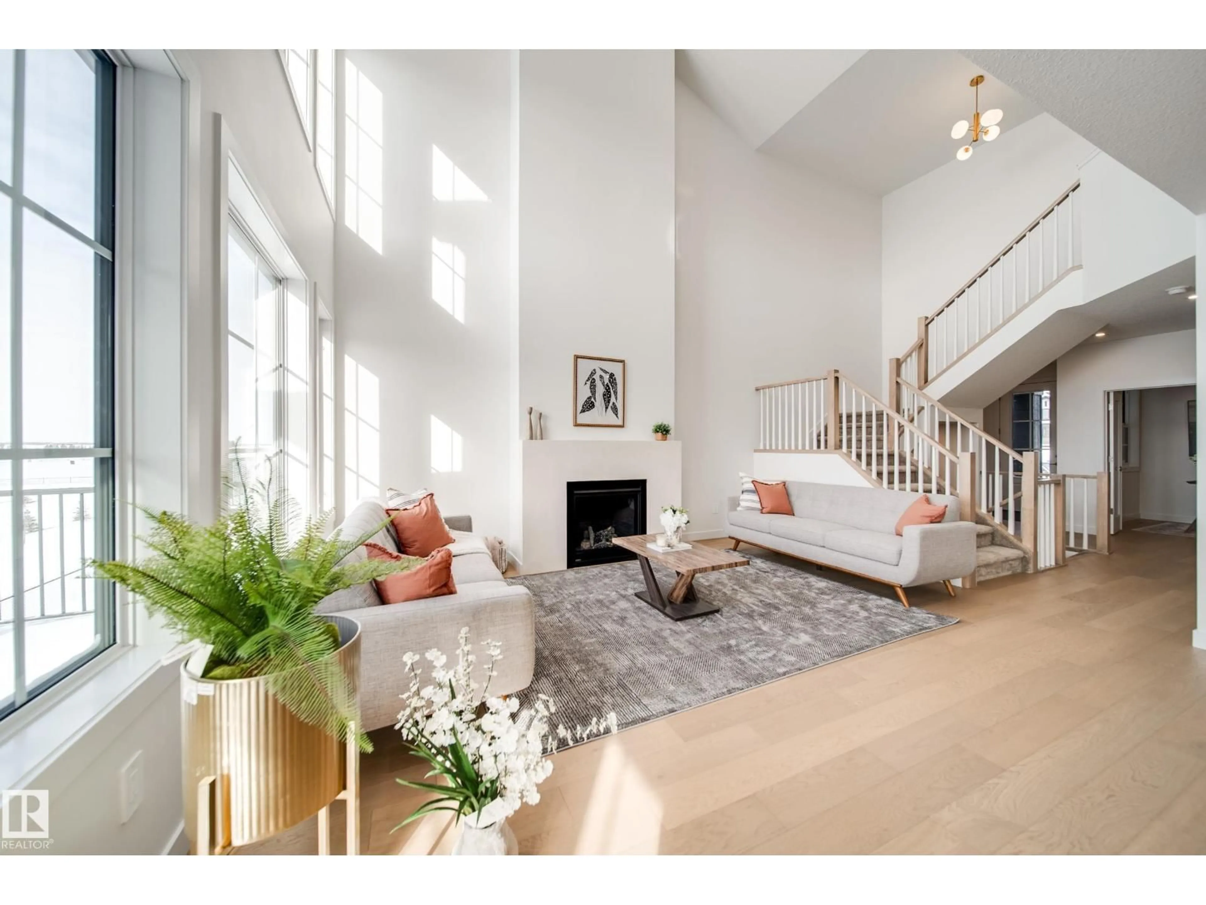 Living room with furniture, unknown for 82 CHELLES WD, St. Albert Alberta T8T2C6