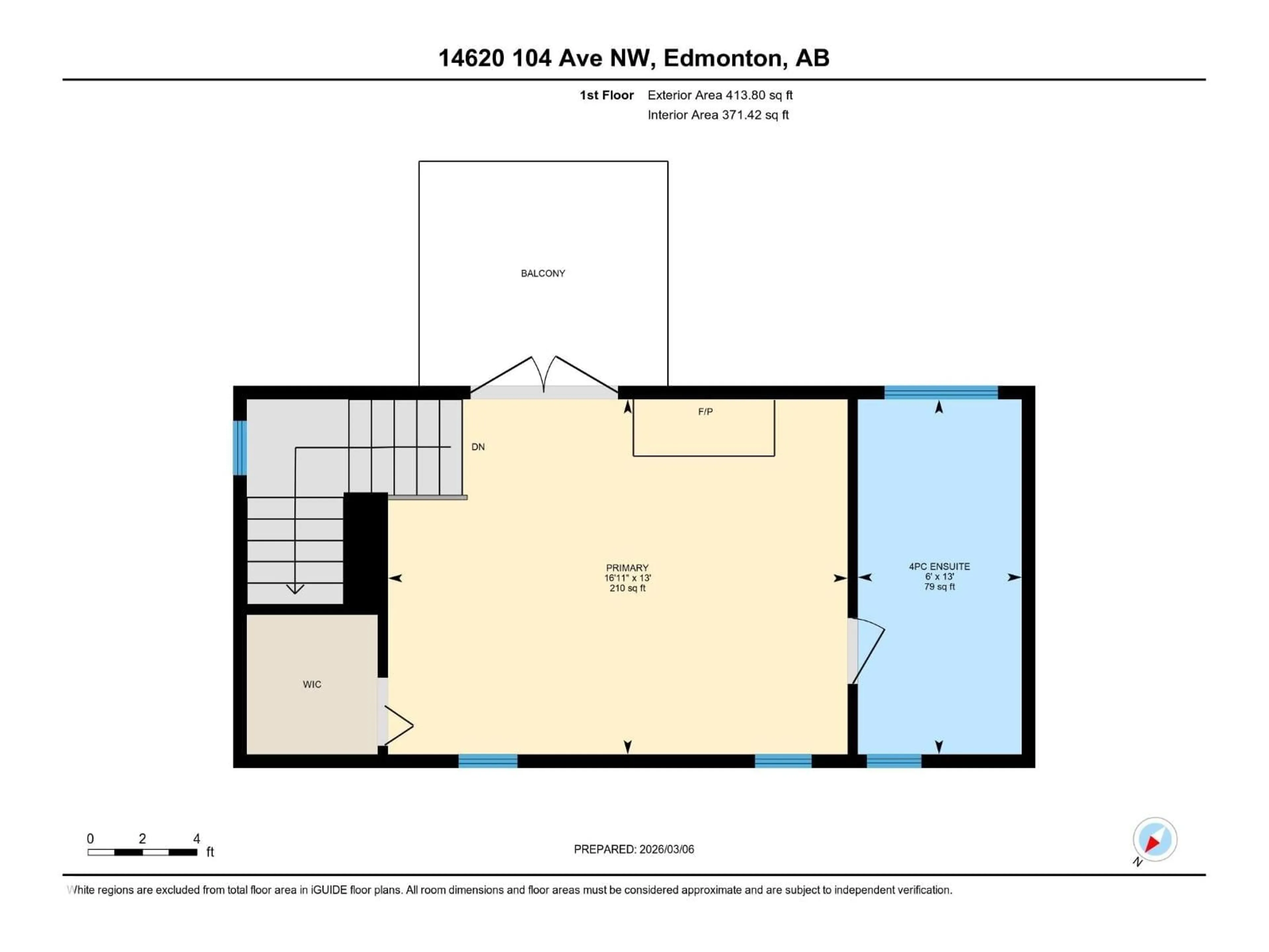 Floor plan for 14620 104 AV, Edmonton Alberta T5N0X4