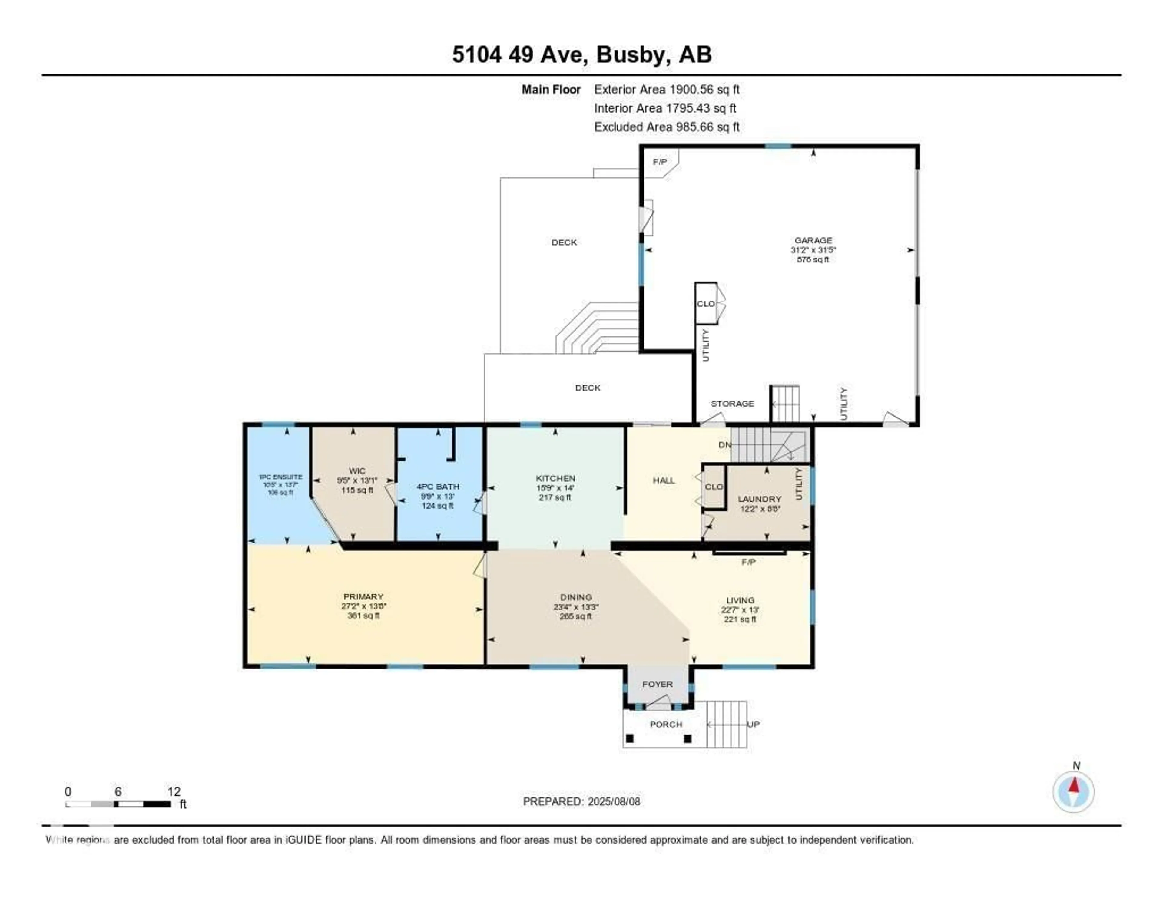 Floor plan for 5104 49 AV, Busby Alberta T0G0H0
