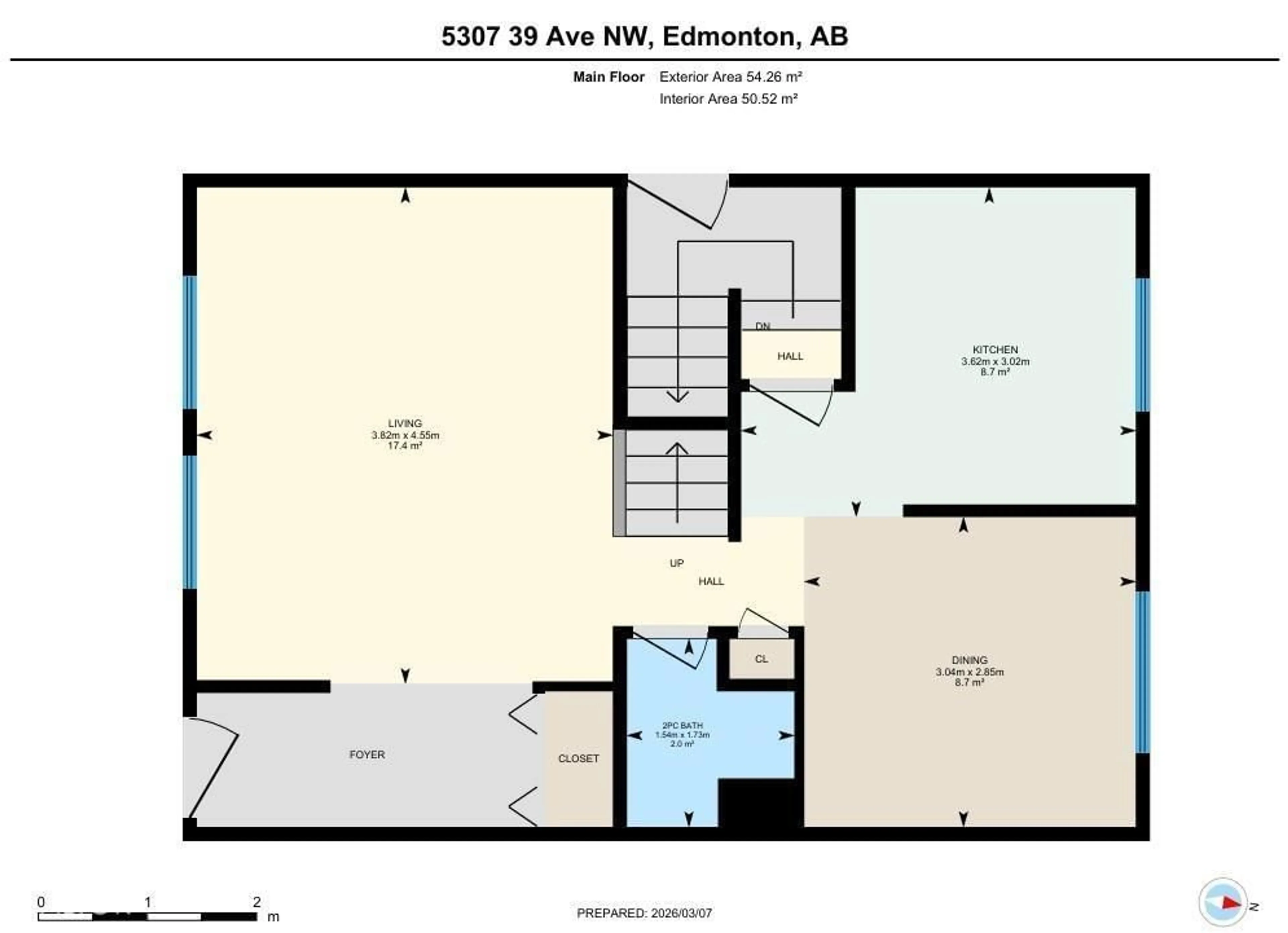 Floor plan for 5307 39 AV, Edmonton Alberta T6L1P3
