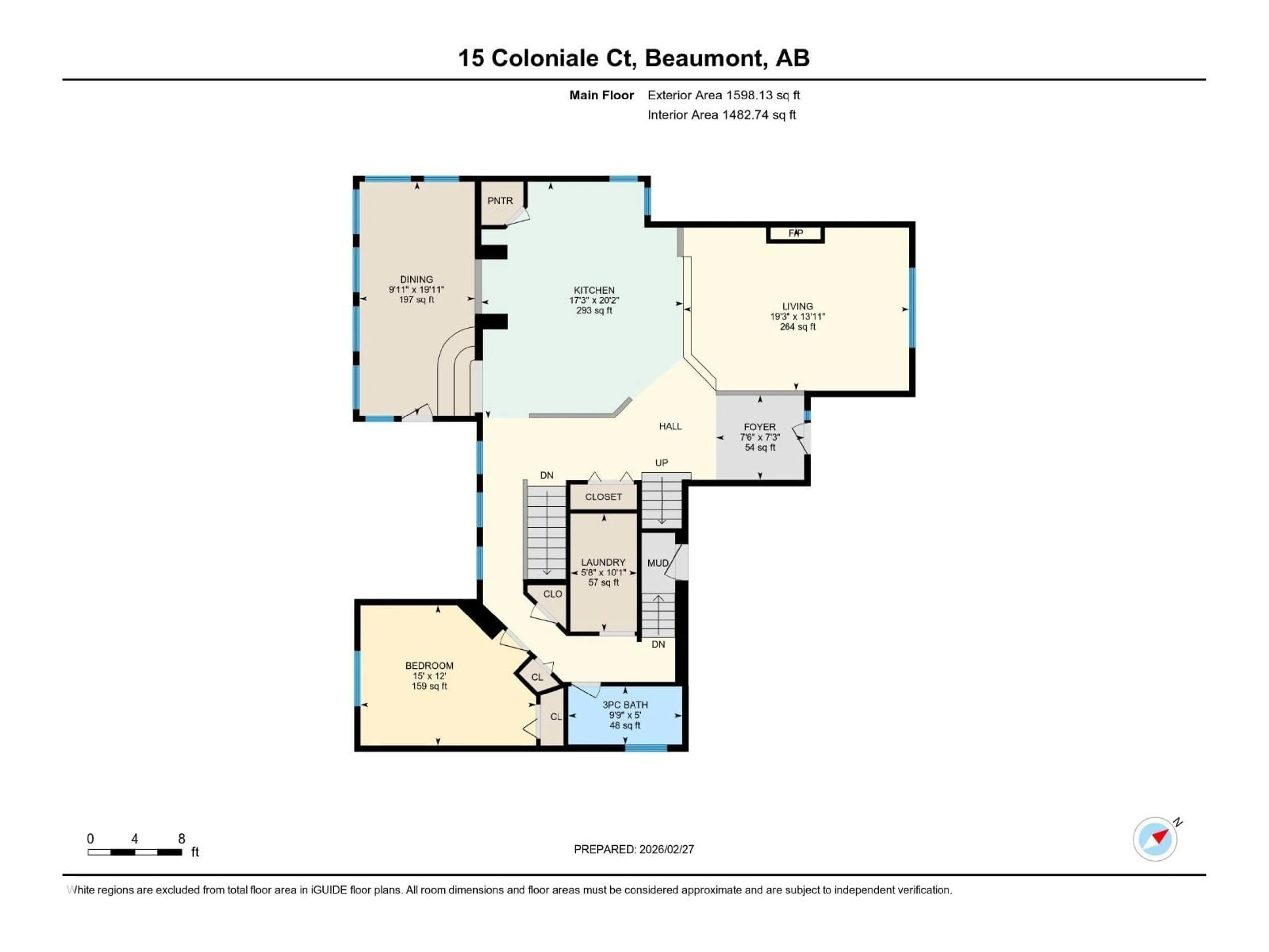 Floor plan for 15 COLONIALE, Beaumont Alberta T4X1M3