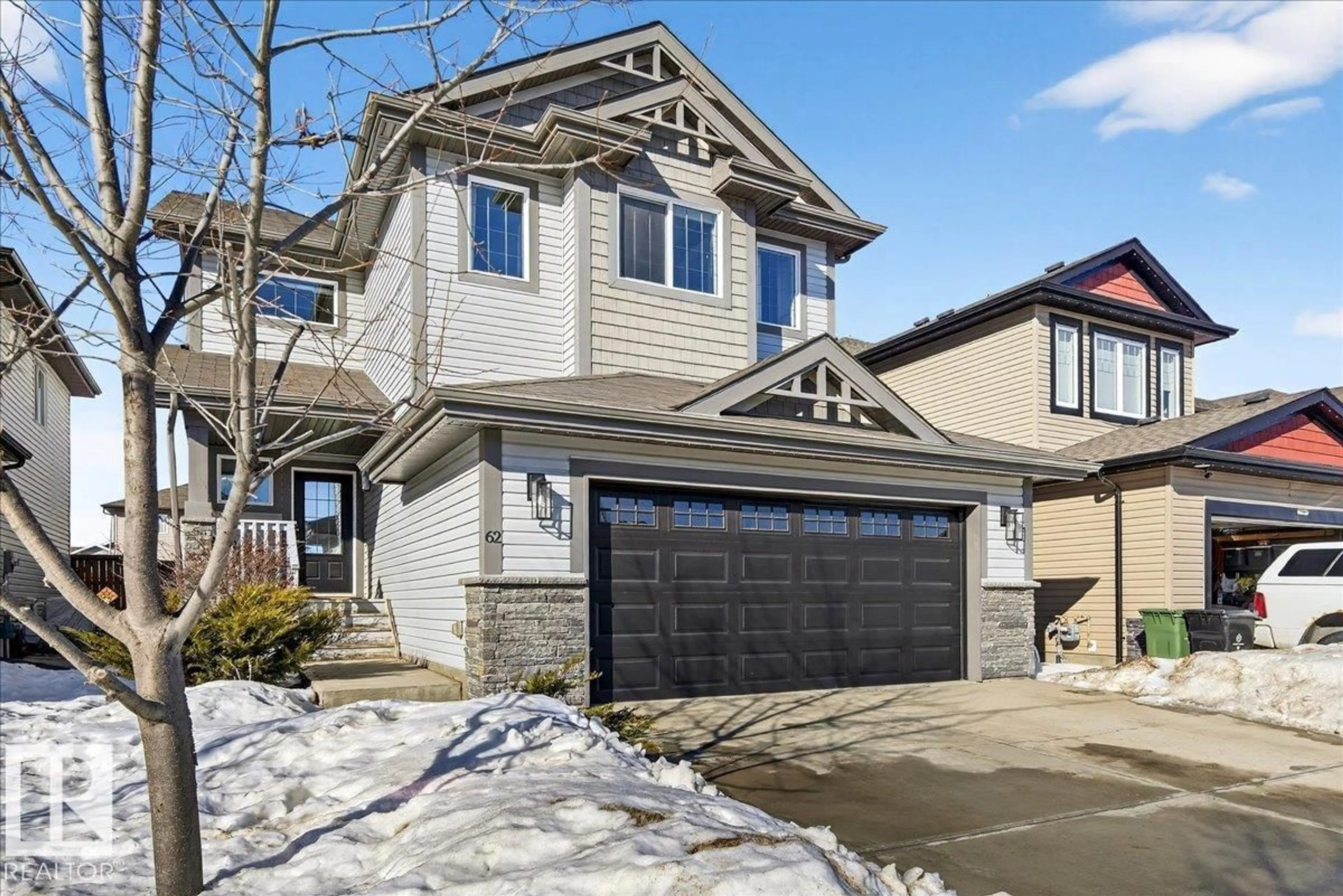 Home with vinyl exterior material, street for 62 NAVAJO LANE, Fort Saskatchewan Alberta T8L0K8