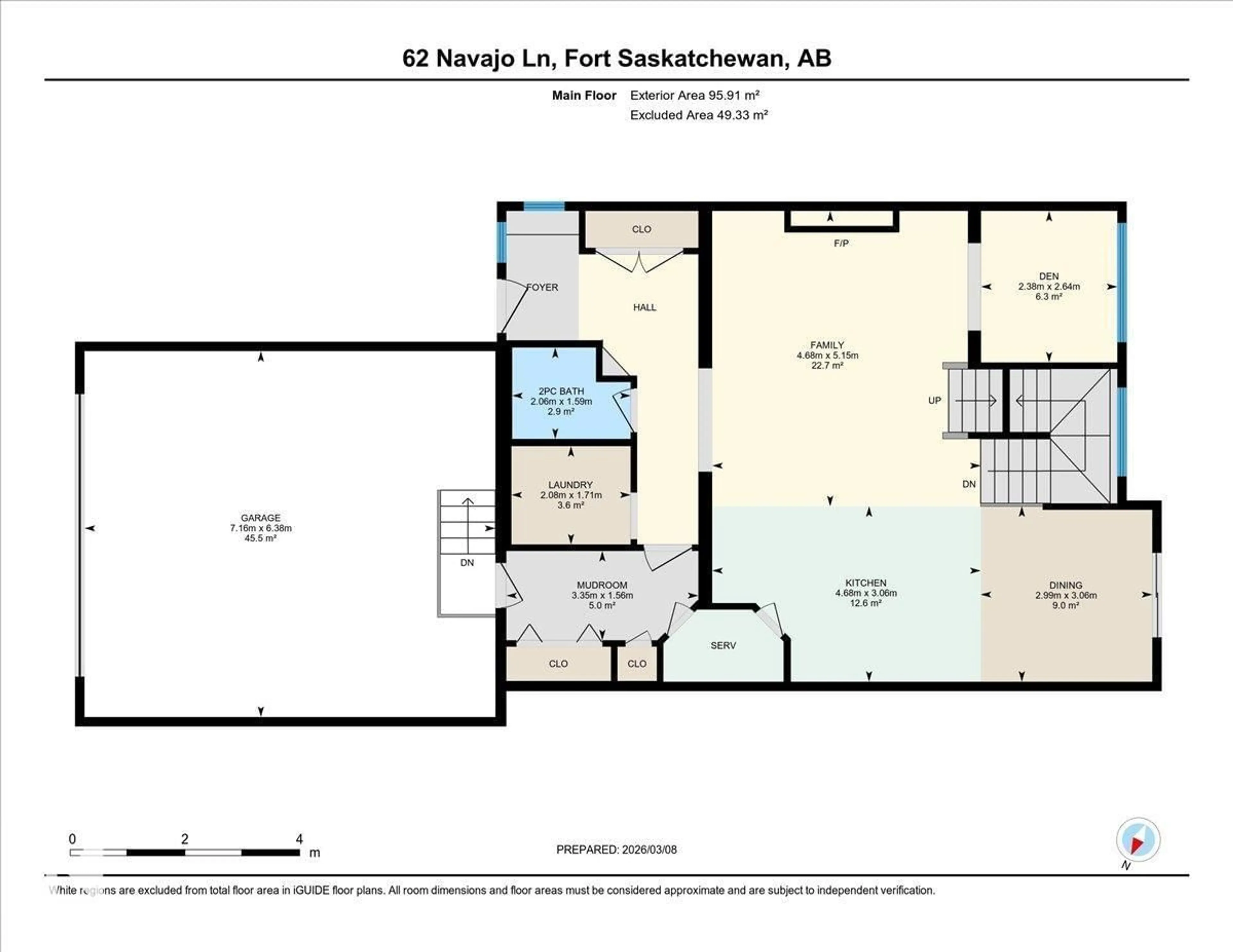 Floor plan for 62 NAVAJO LANE, Fort Saskatchewan Alberta T8L0K8