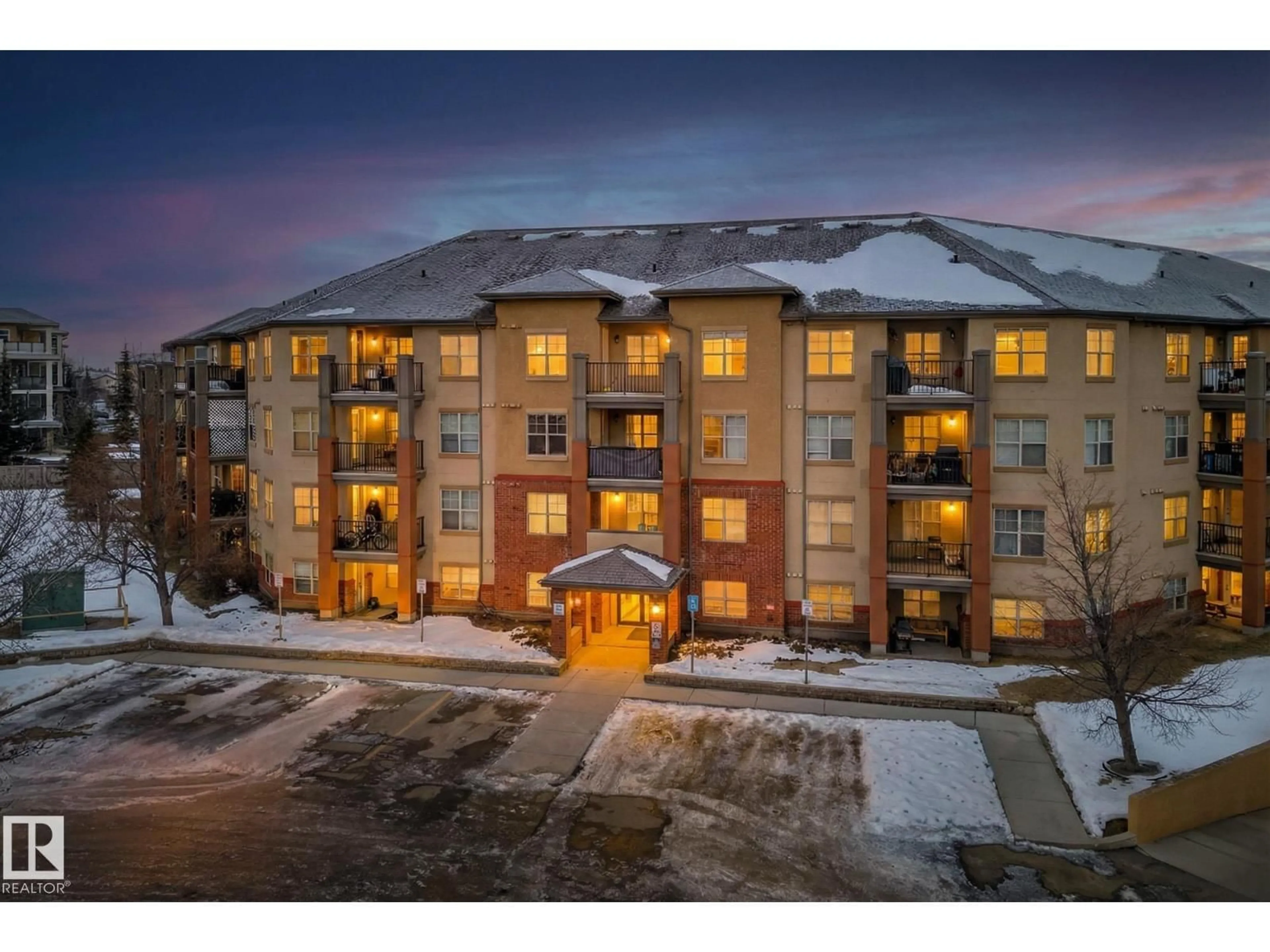 A pic from outside/outdoor area/front of a property/back of a property/a pic from drone, building for #102 - 11445 ELLERSLIE RD, Edmonton Alberta T5W1T1