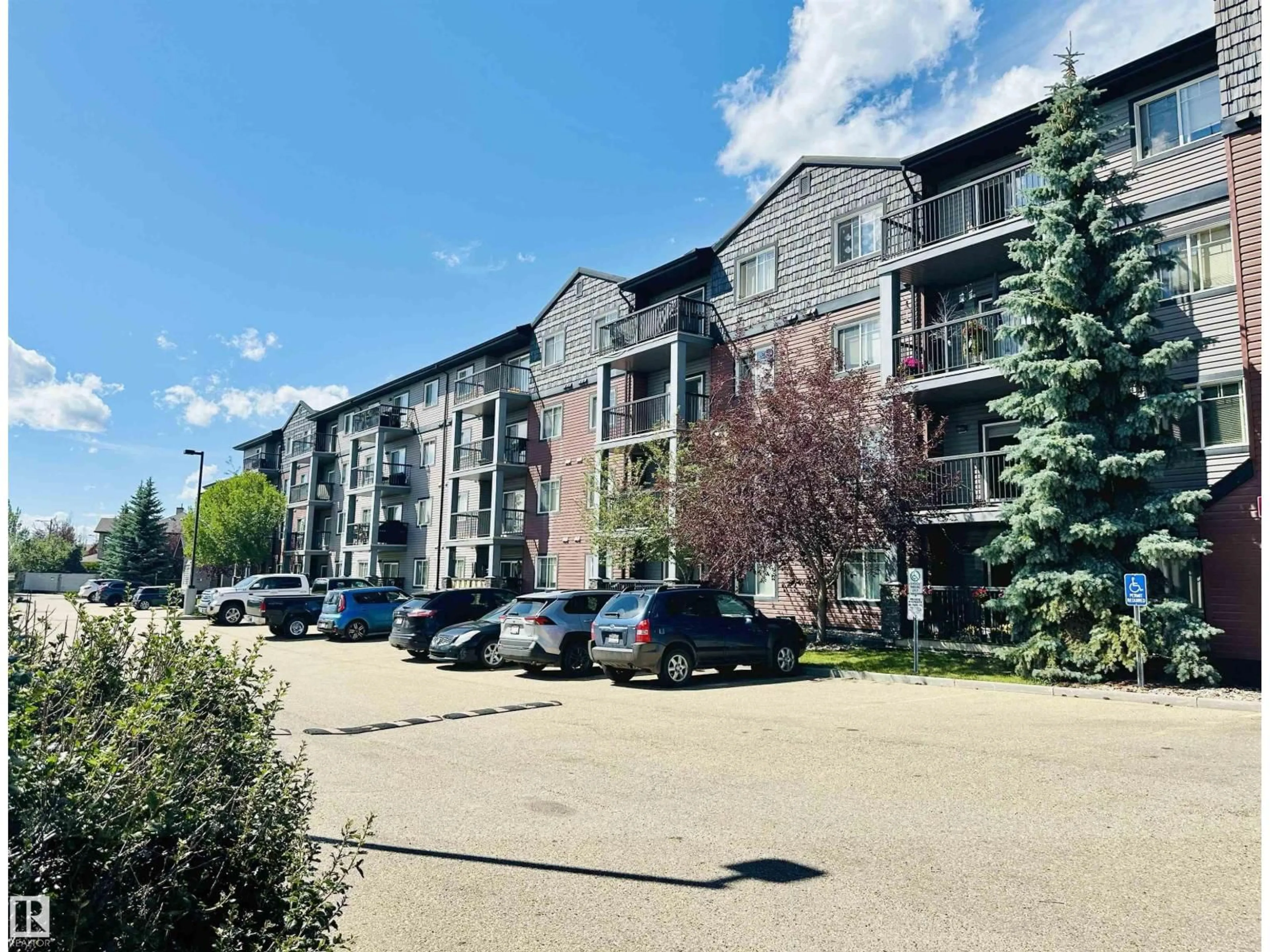 A pic from outside/outdoor area/front of a property/back of a property/a pic from drone, street for 318 - 646 MCALLISTER LO, Edmonton Alberta T6W0B5