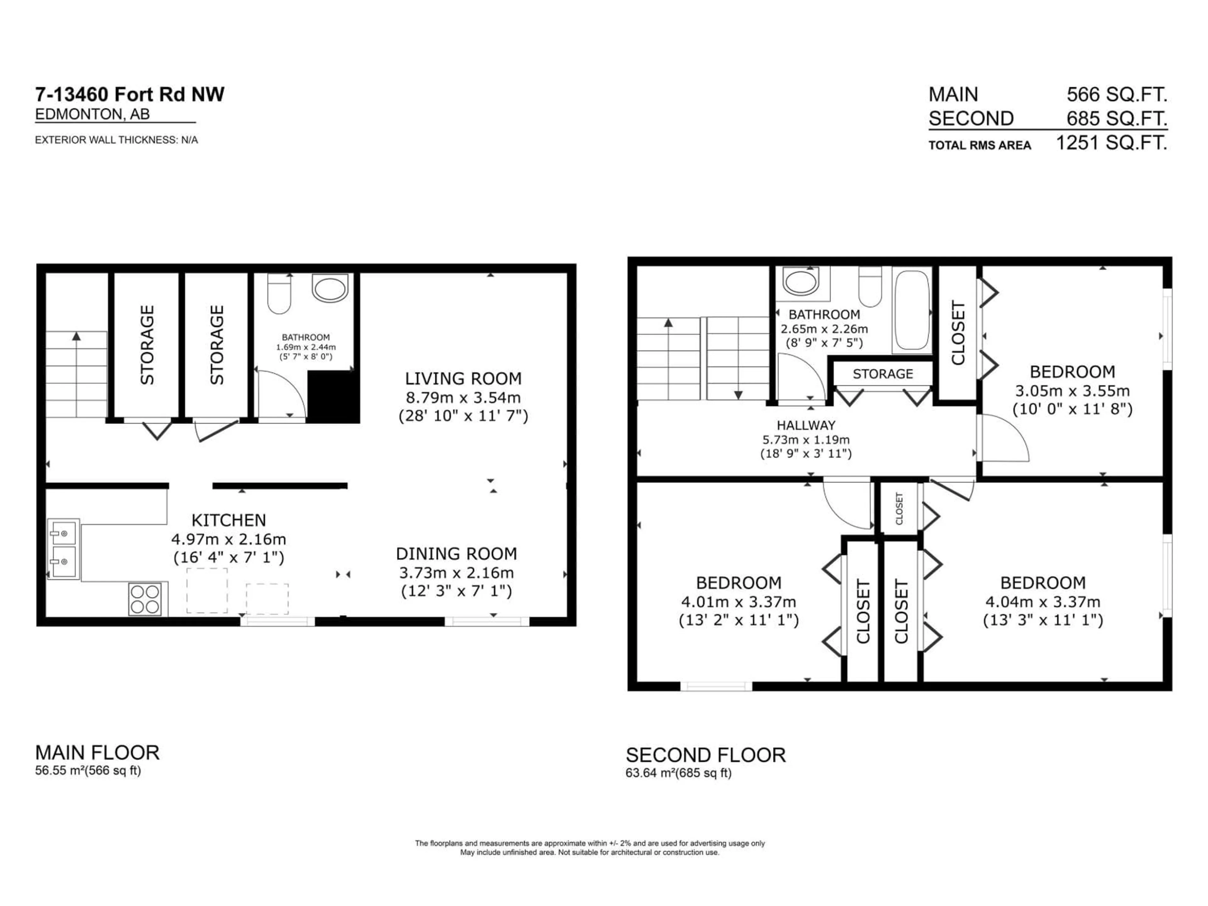 Floor plan for #7 - 13460 FORT RD, Edmonton Alberta T5A1C5