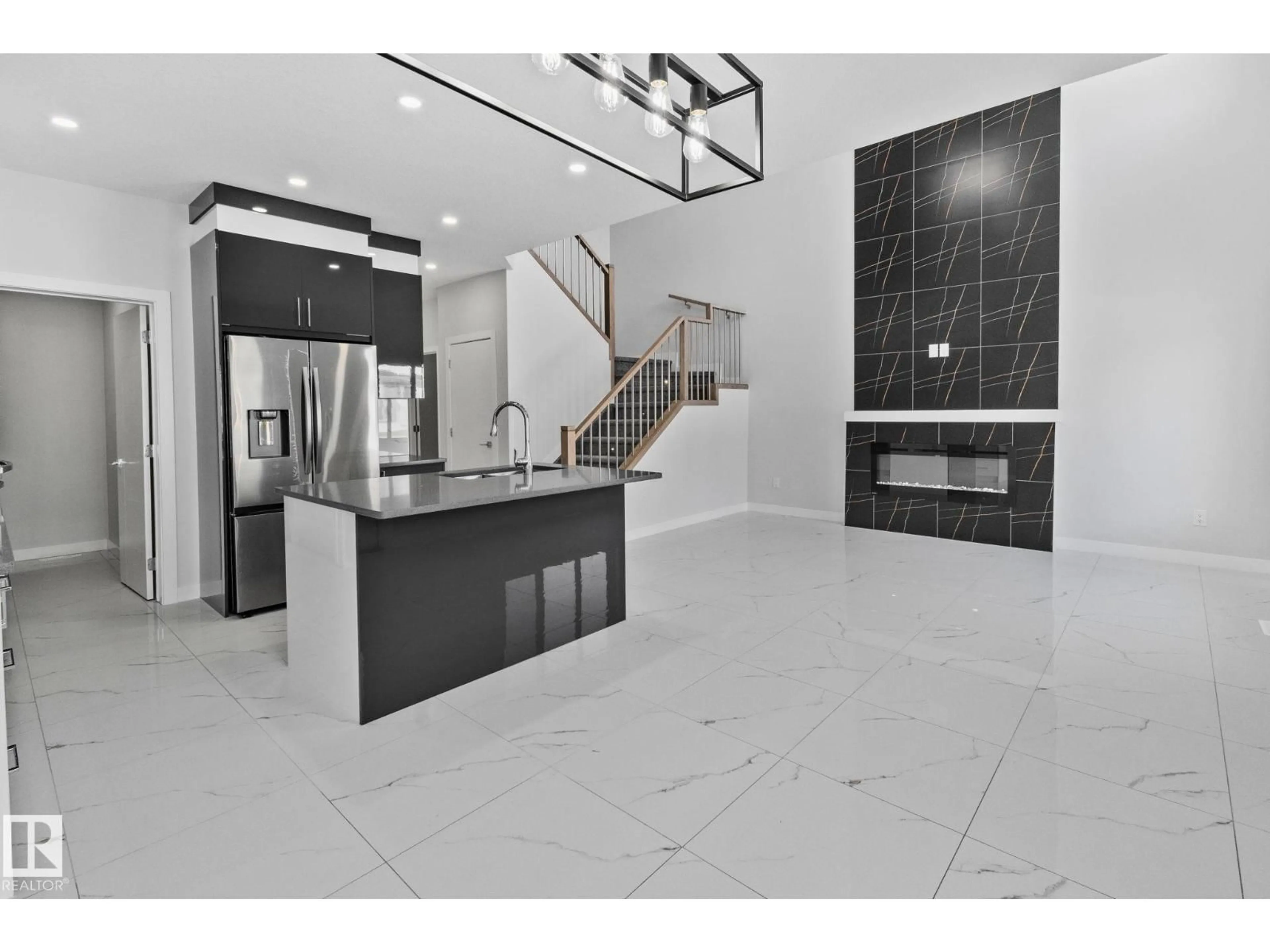 Open concept kitchen, ceramic/tile floor for 3524 41 AVE, Beaumont Alberta T4X3H3