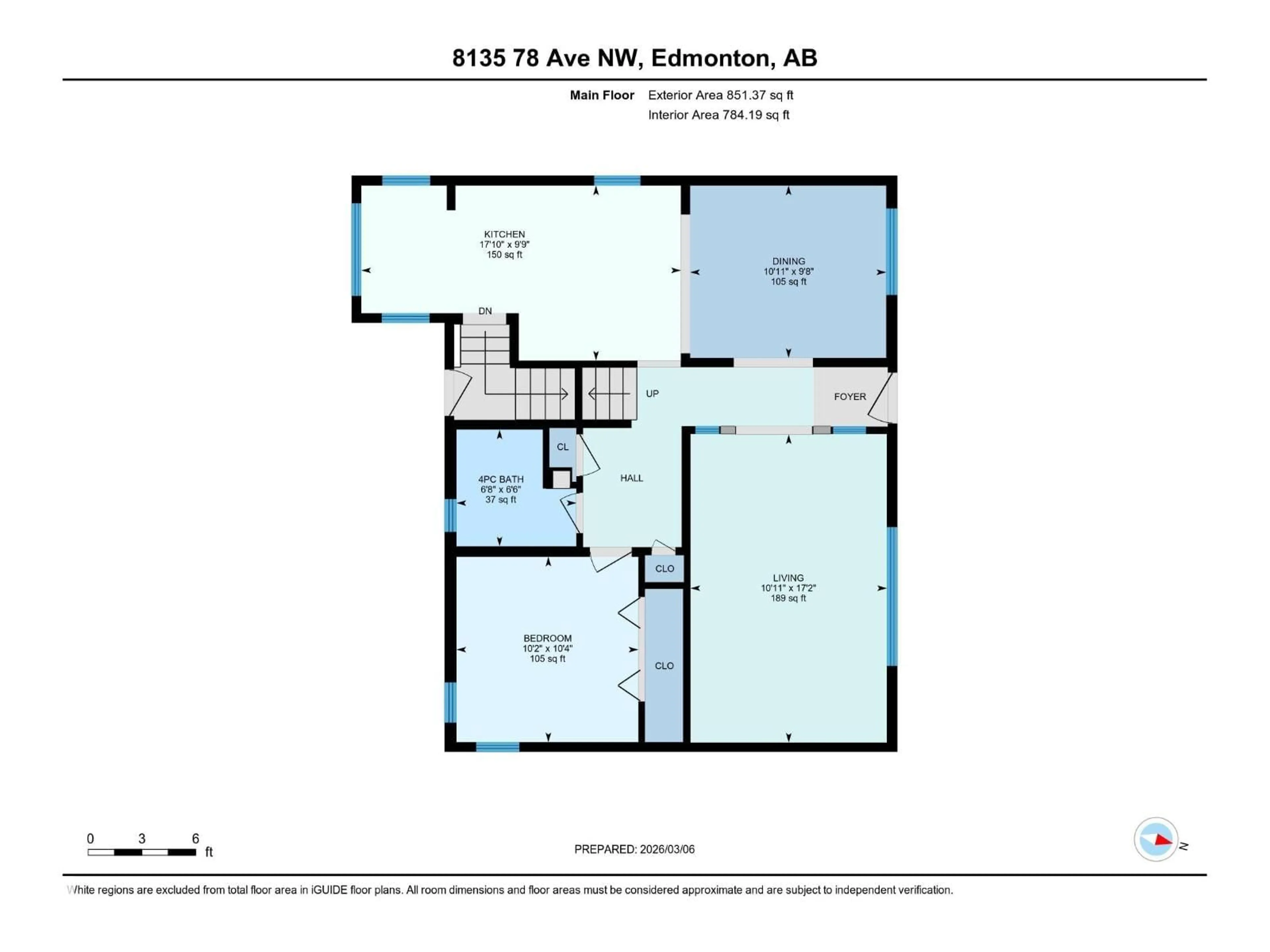 Floor plan for 8135 78 AV, Edmonton Alberta T6C0N3